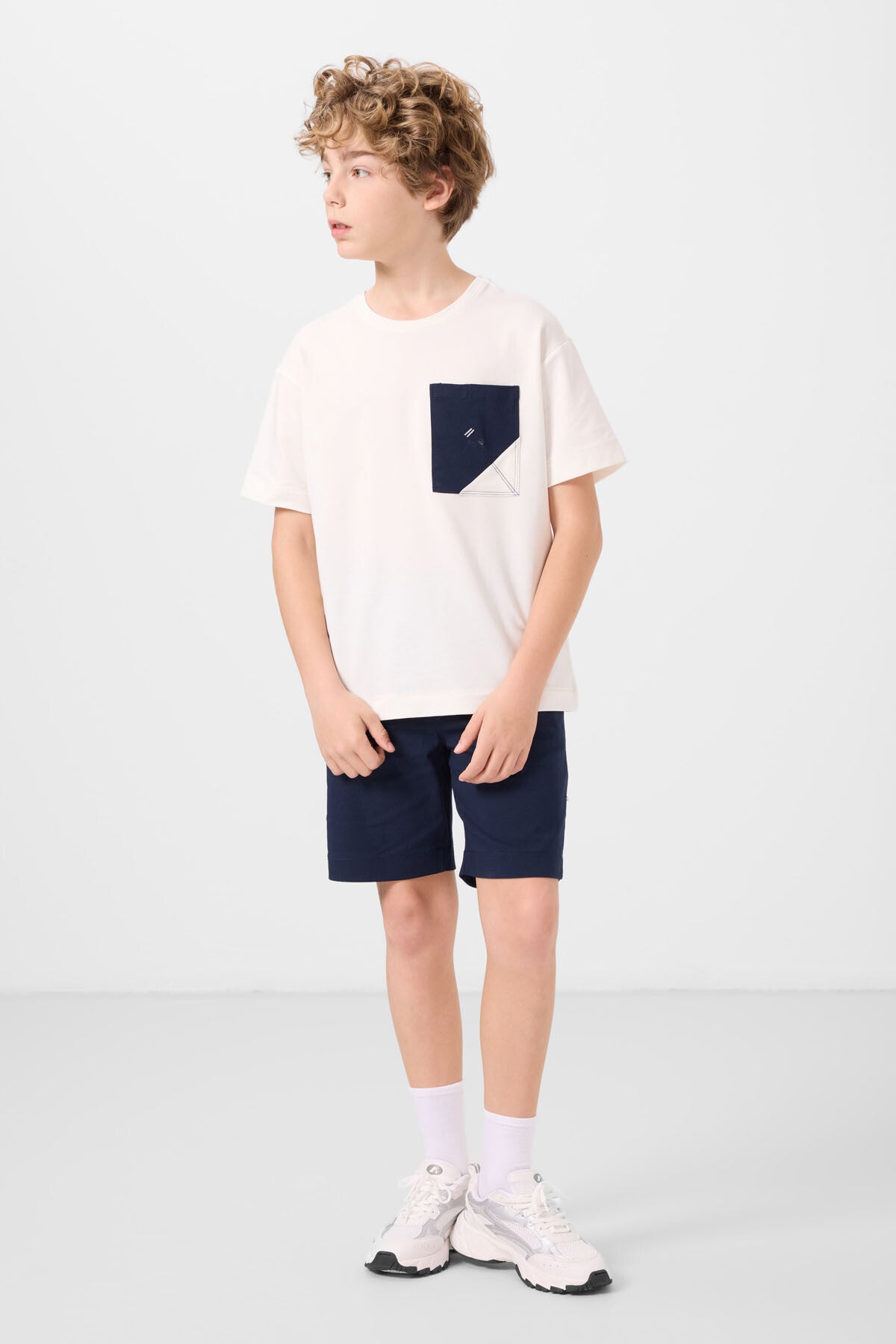 Cotton oversized fit woven lightweight elastic Chino Shorts set - 11278