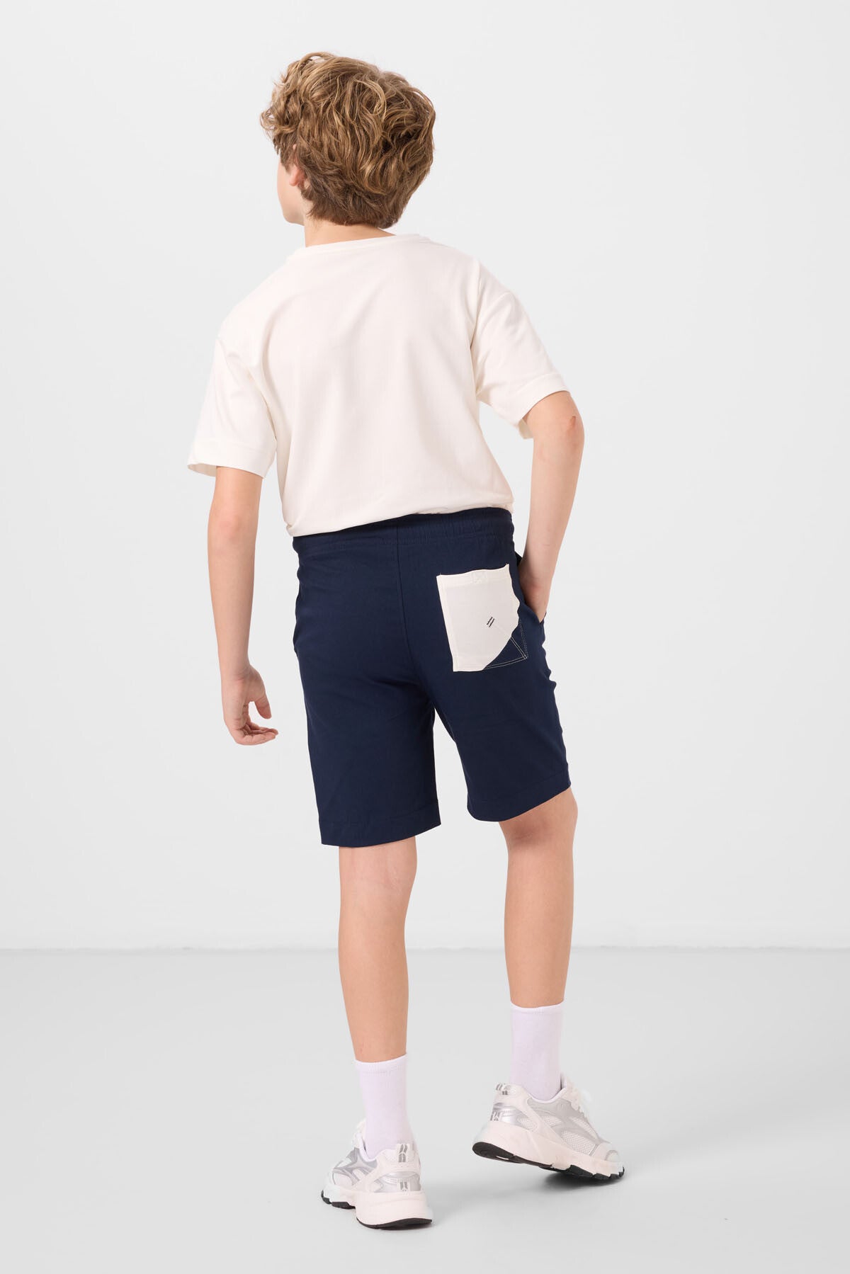 Cotton oversized fit woven lightweight elastic Chino Shorts set - 11278