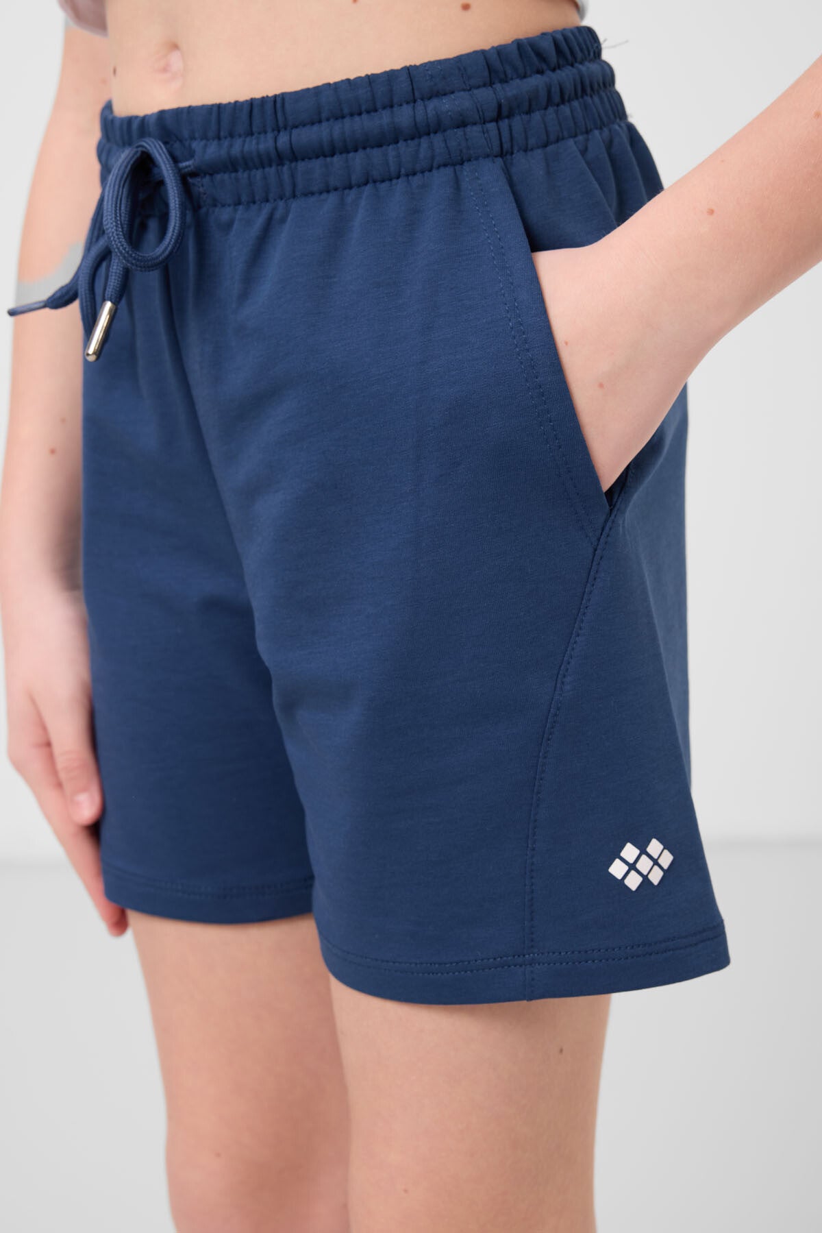 Ekru-Parliament Cotton Soft Woven Standard Fit Basic Girls Shorts Set - 75184