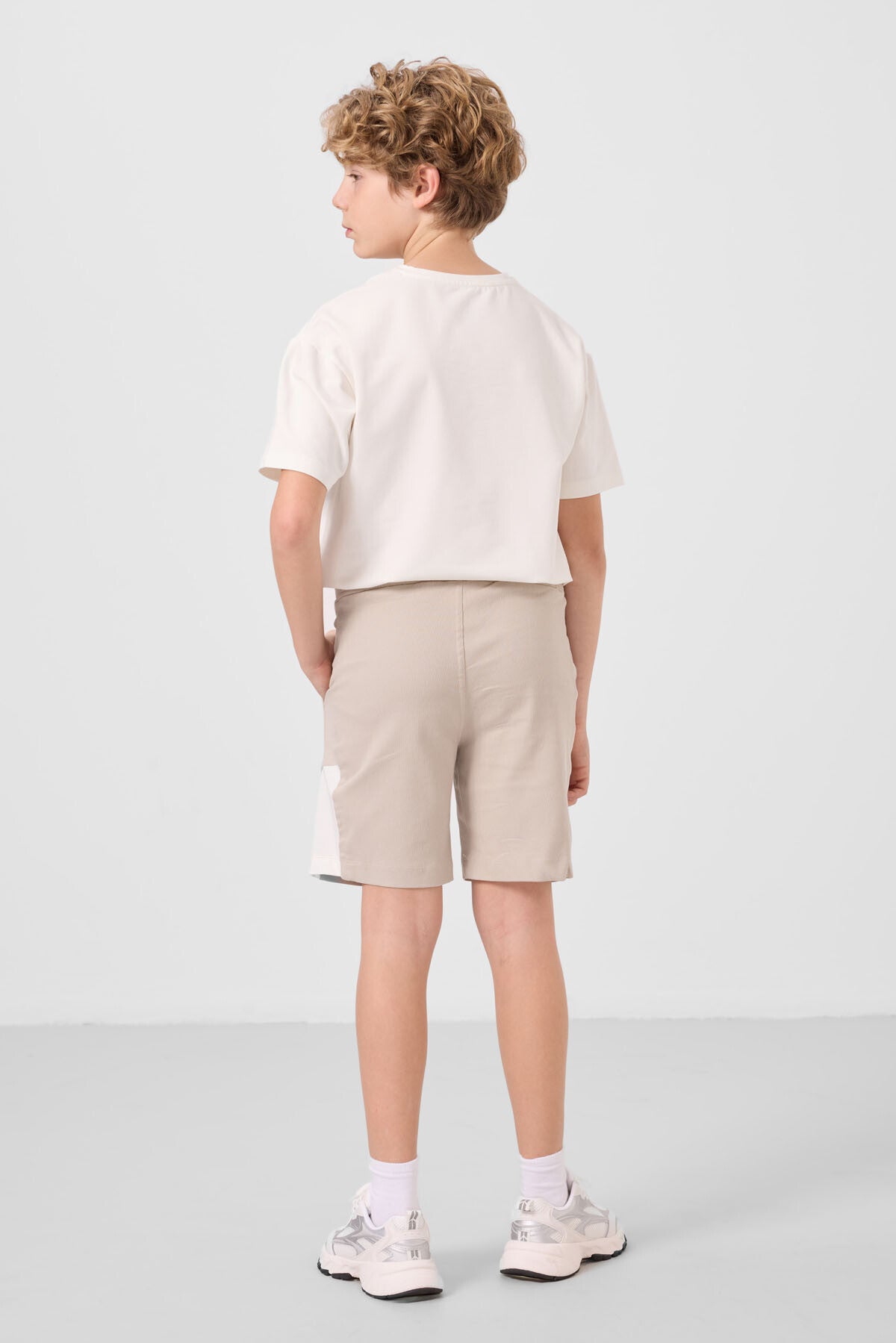 Oversized Fit Weaving Lightweight Flexible Chino Shorts Set - 11275