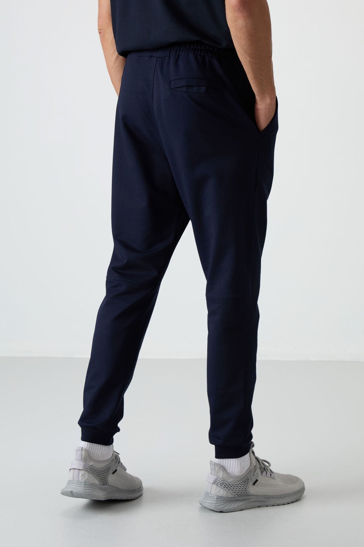 Indigo Cotton Soft Textured Comfort Fit Embroidered Men's Jogger - 82123