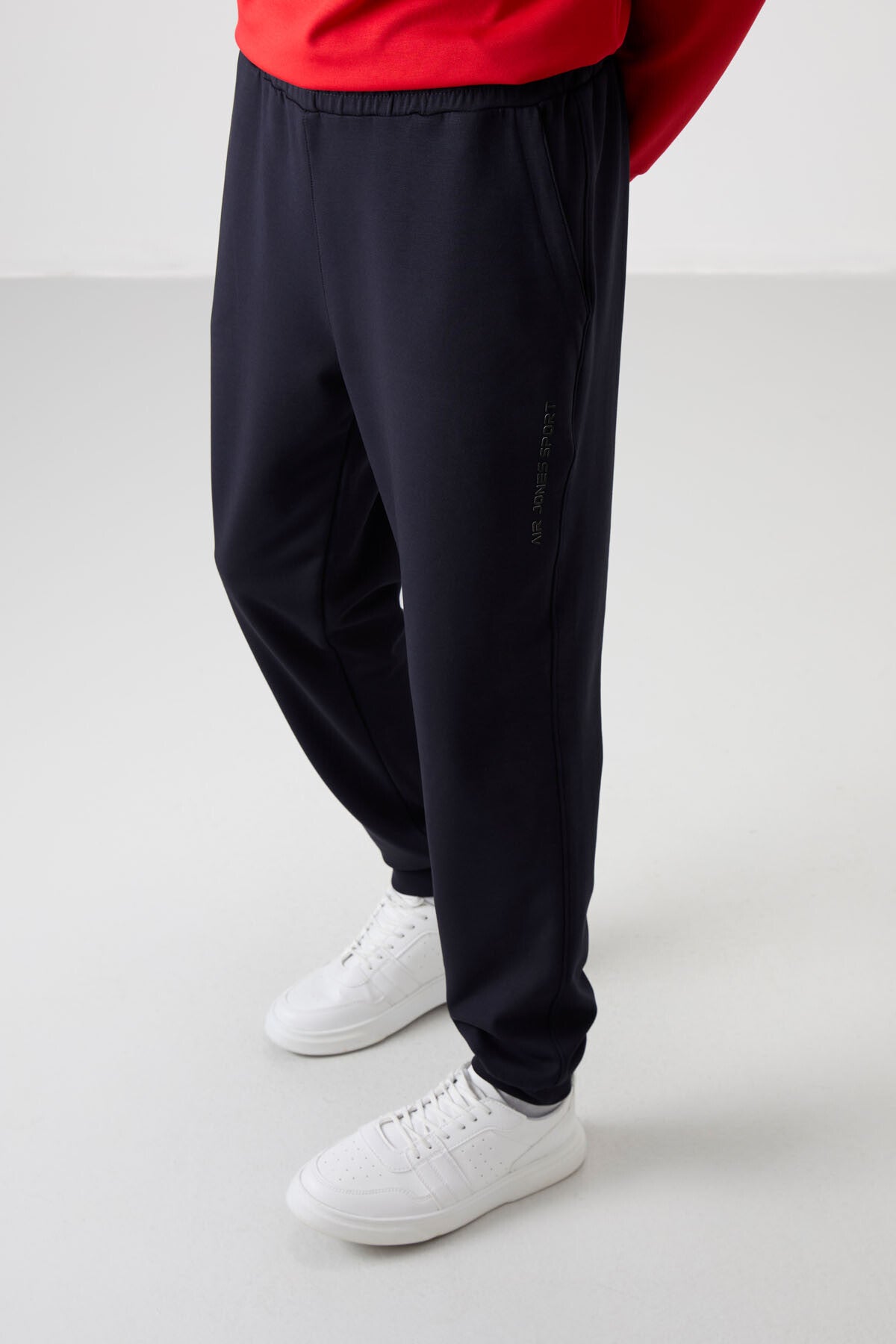 Fiesta - Navy Blue Cotton Thick Soft Textured Comfort Fit Printed Men's Tracksuit Set - 85253