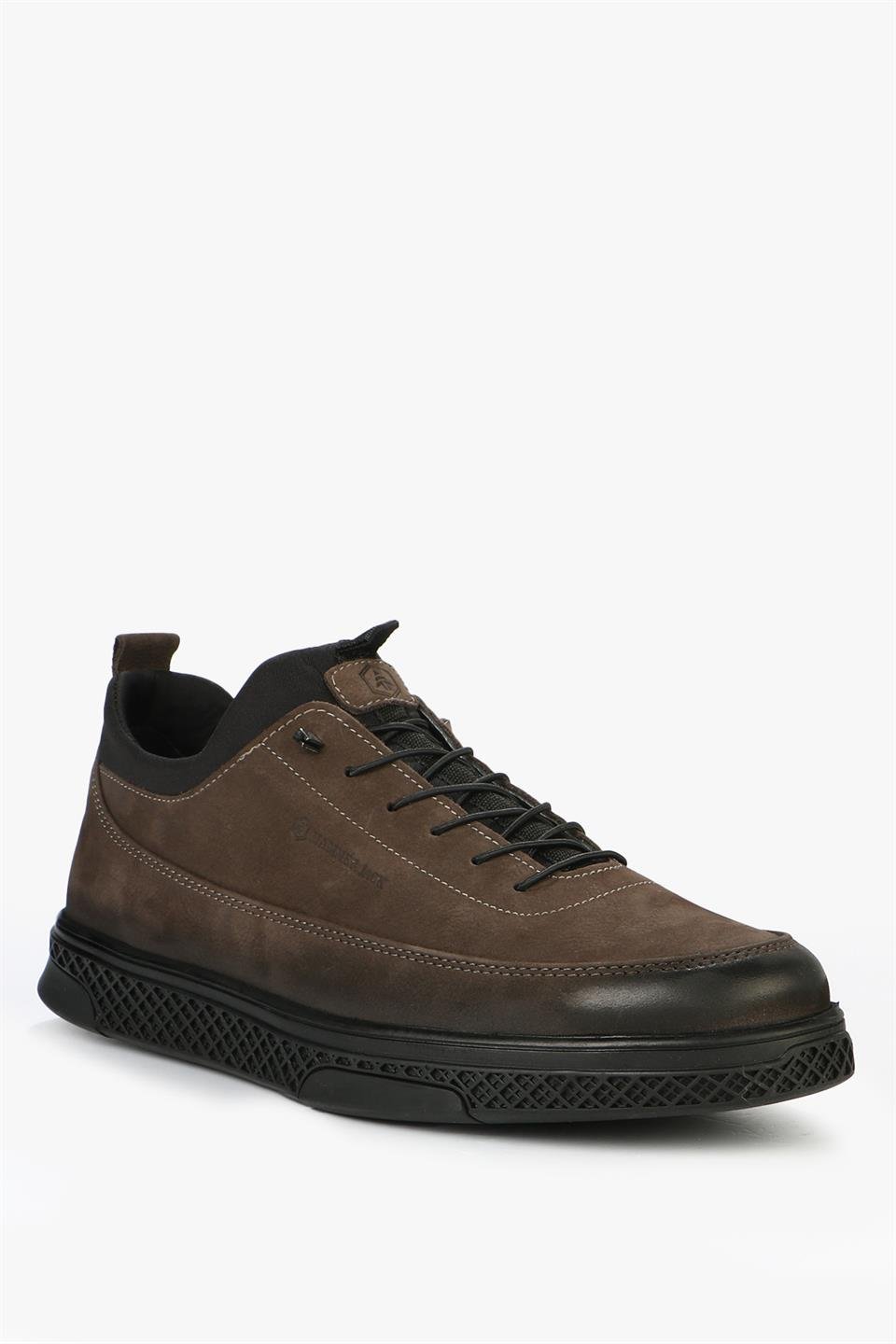 Premon Genuine Leather Grey Men's Shoes