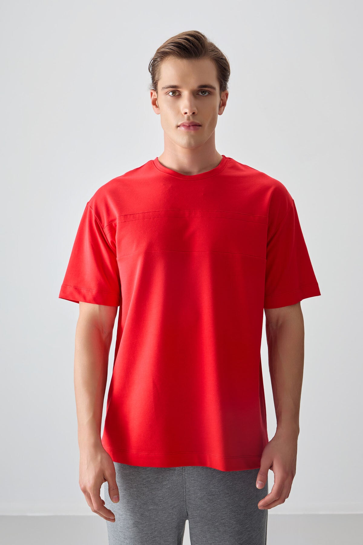 Fiesta Cotton Thick Soft Textured Oversize Fit Basic Men's T-Shirt - 88378