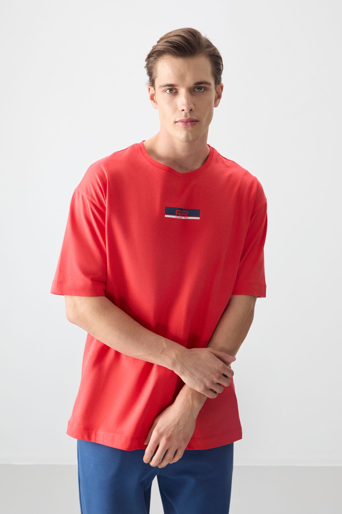 Fiesta 100% Cotton Thick Soft Textured Oversize Fit Printed Men's T-Shirt - 88359