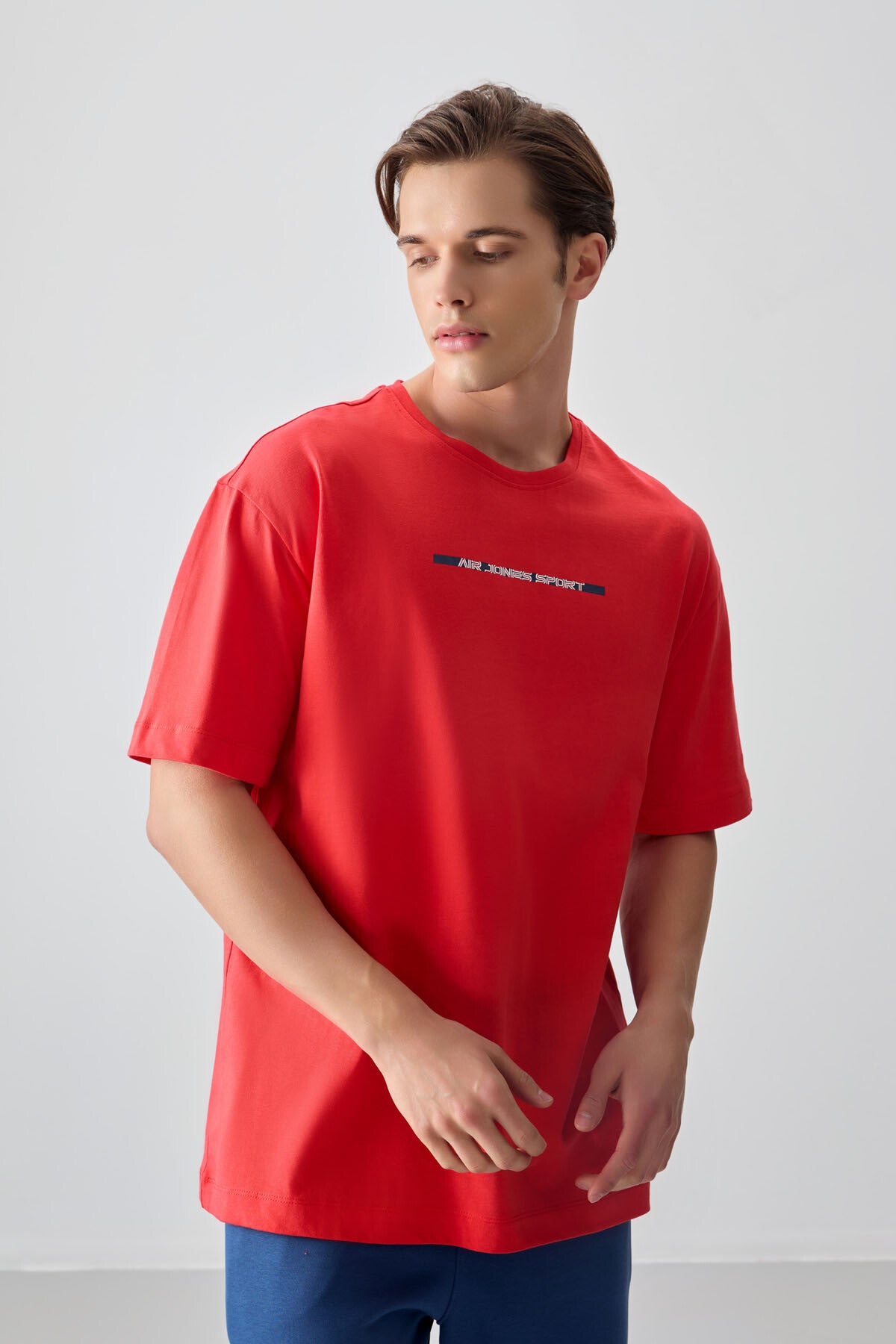 Fiesta 100% Cotton Thick Soft Textured Oversize Fit Printed Men's T-Shirt - 88358