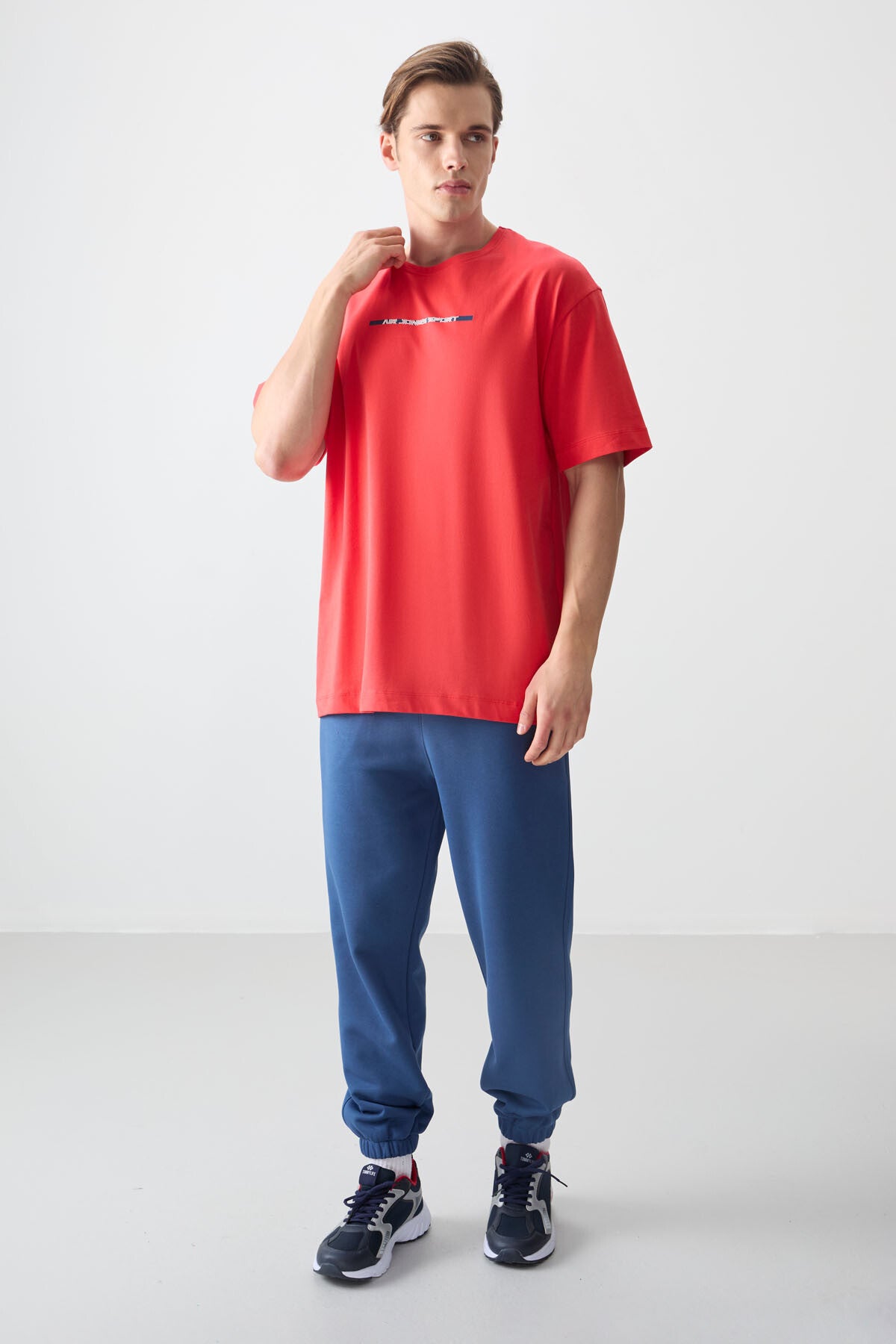 Fiesta 100% Cotton Thick Soft Textured Oversize Fit Printed Men's T-Shirt - 88358