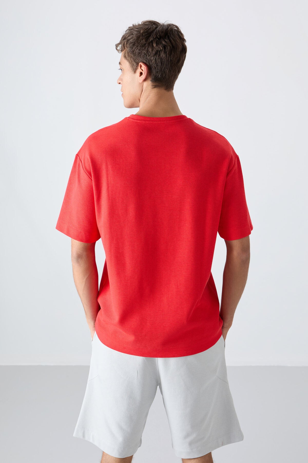 Fiesta Cotton Thick Textured Surface Oversize Fit Printed Men's T-Shirt - 88336