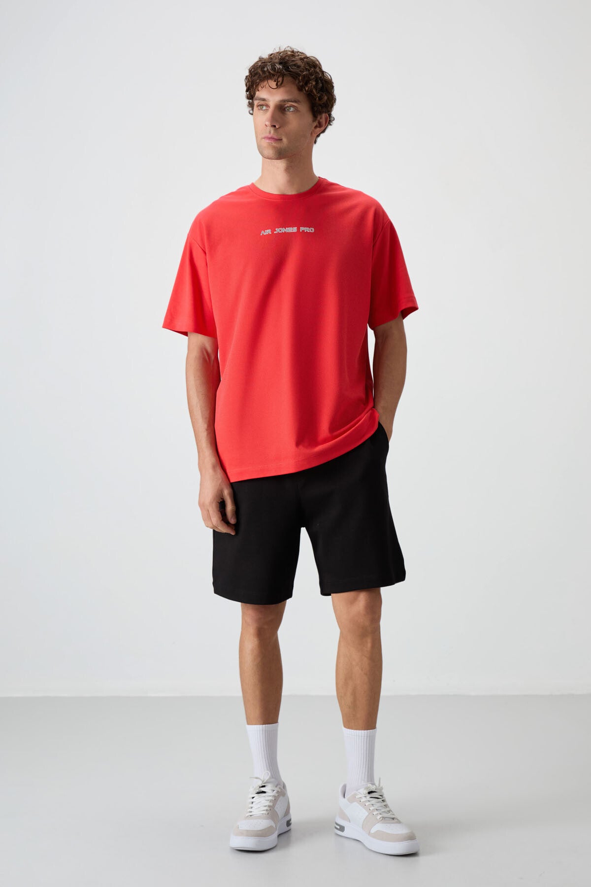 Fiesta Cotton Thick Textured Surface Oversize Fit Printed Men's T-Shirt - 88364