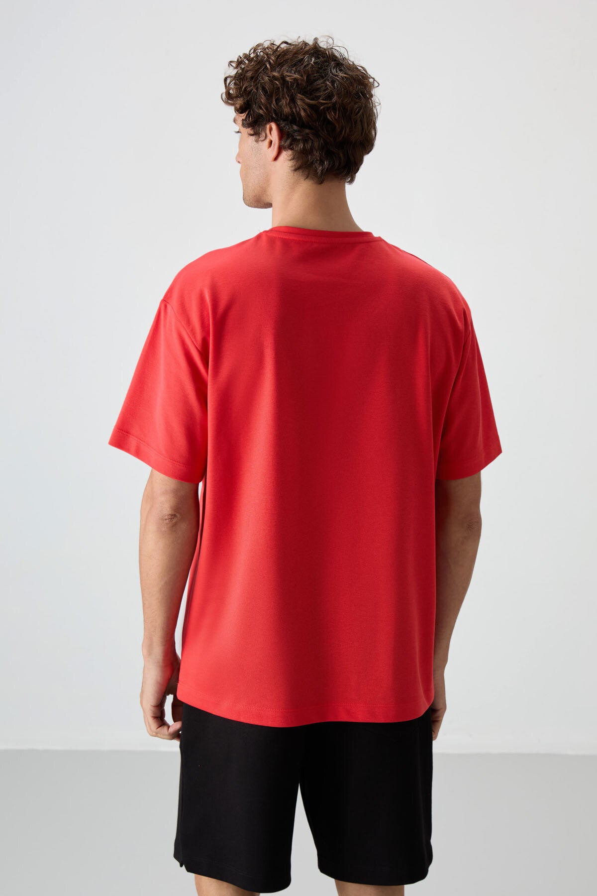Fiesta Cotton Thick Textured Surface Oversize Fit Printed Men's T-Shirt - 88364