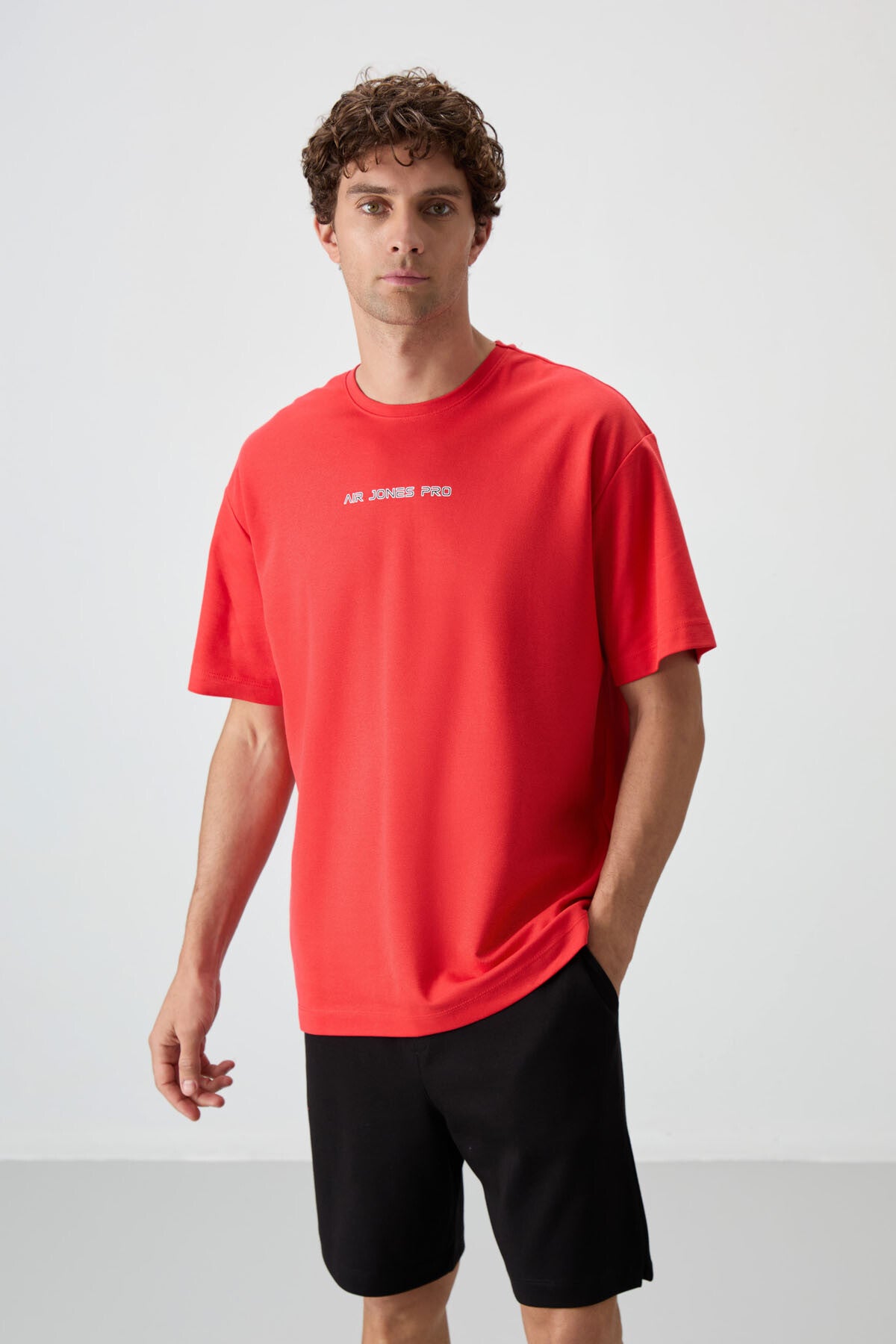 Fiesta Cotton Thick Textured Surface Oversize Fit Printed Men's T-Shirt - 88364