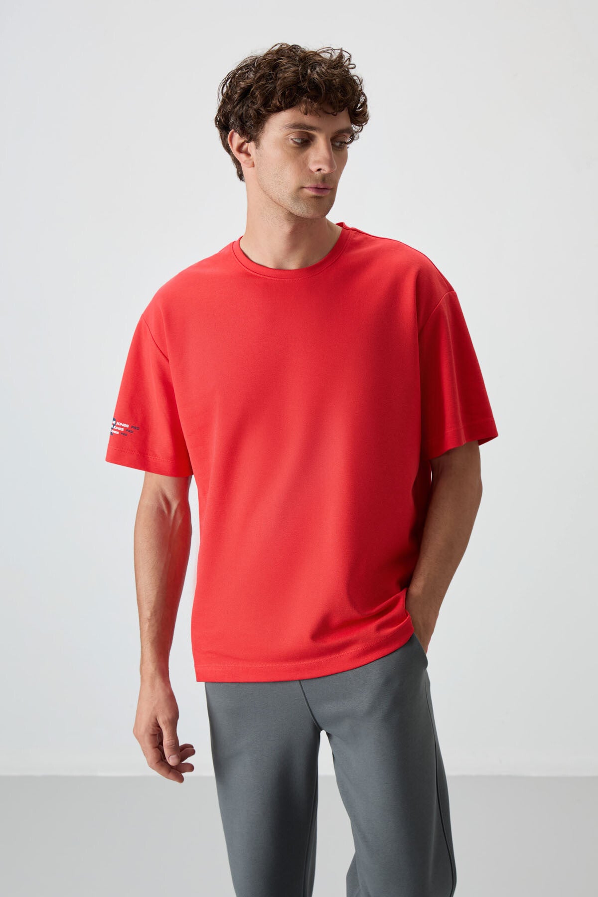 Fiesta Cotton Thick Textured Surface Oversize Fit Printed Men's T-Shirt - 88369