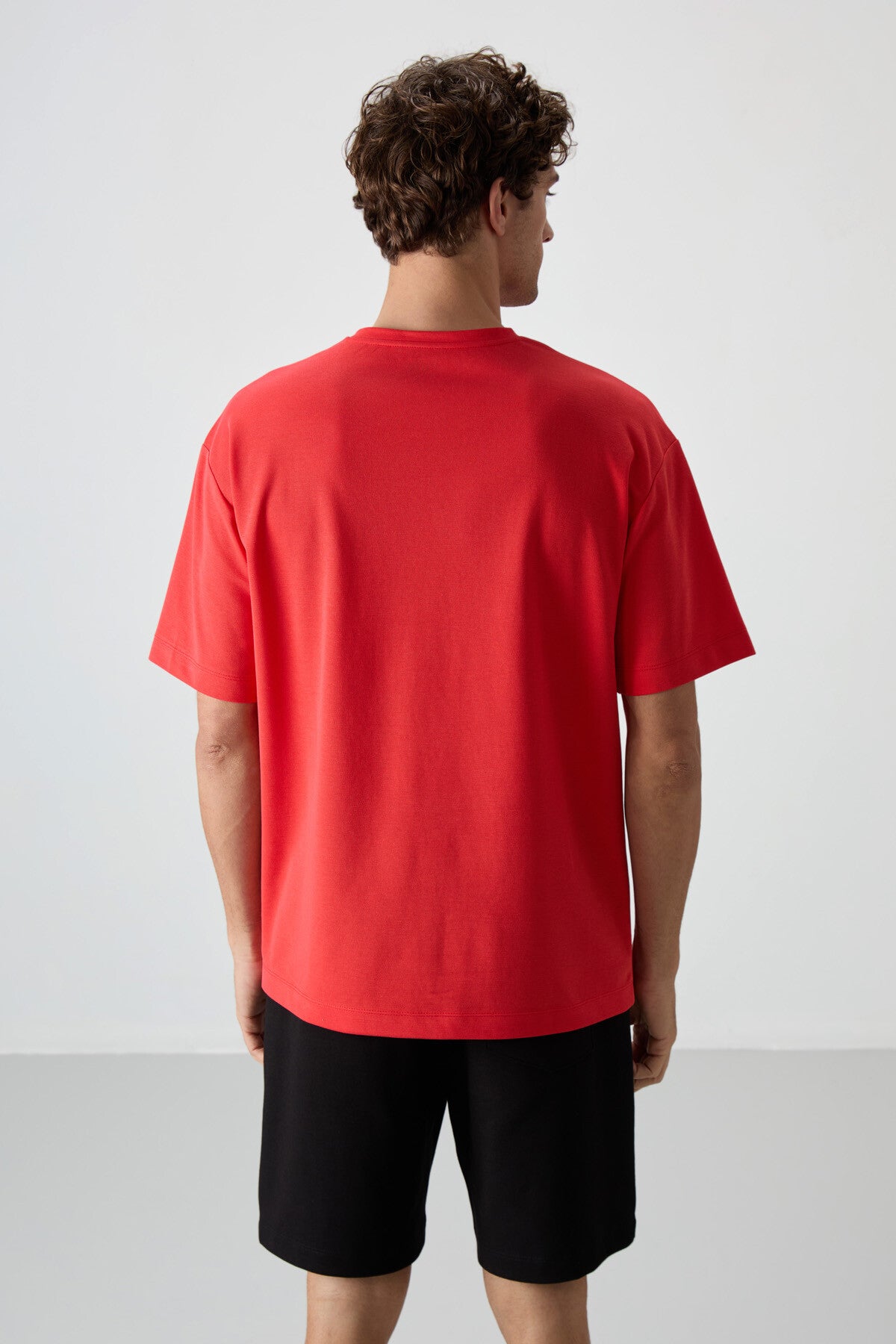 Fiesta Cotton Thick Textured Surface Oversize Fit Printed Men's T-Shirt - 88371
