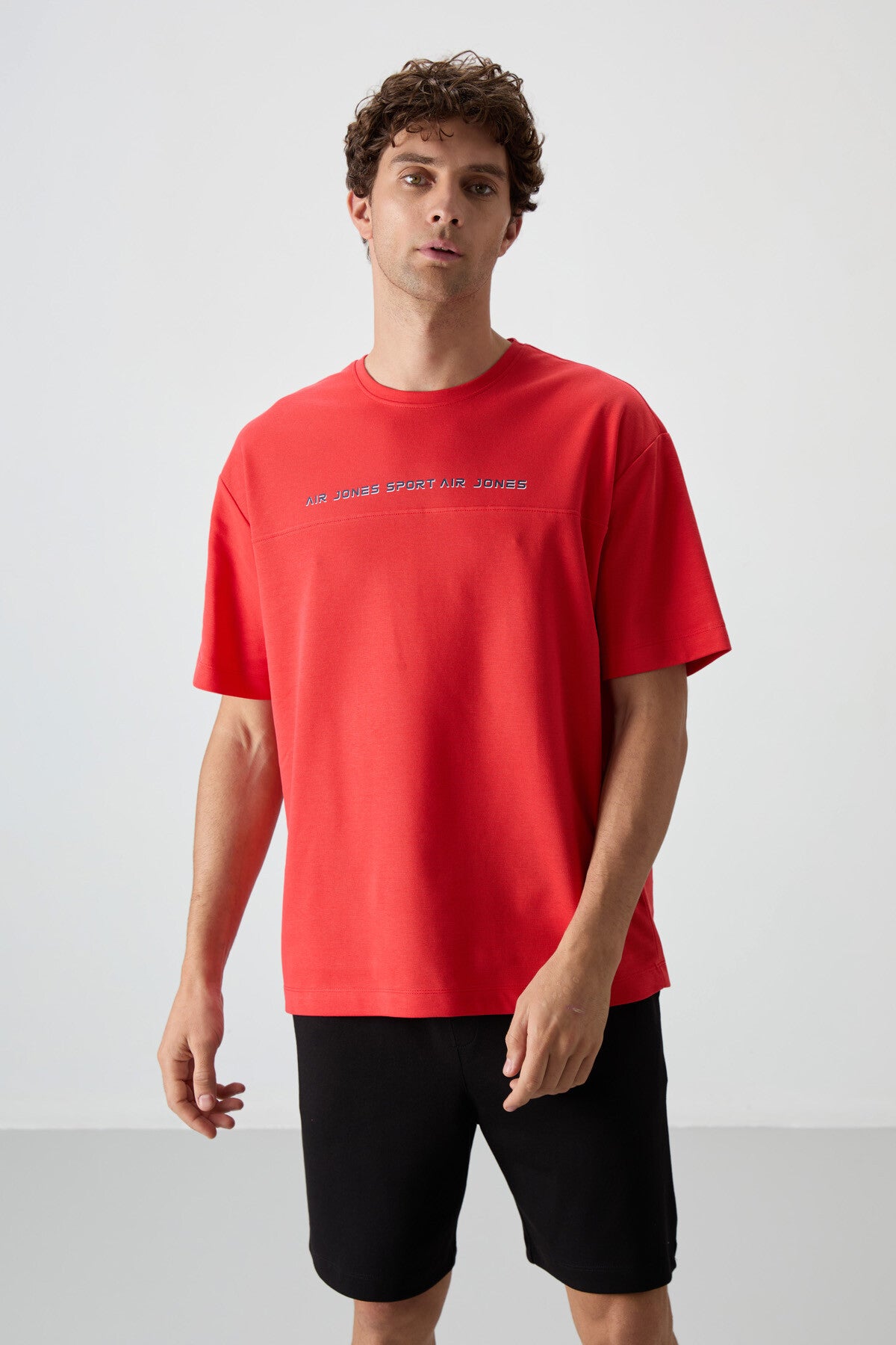 Fiesta Cotton Thick Textured Surface Oversize Fit Printed Men's T-Shirt - 88371