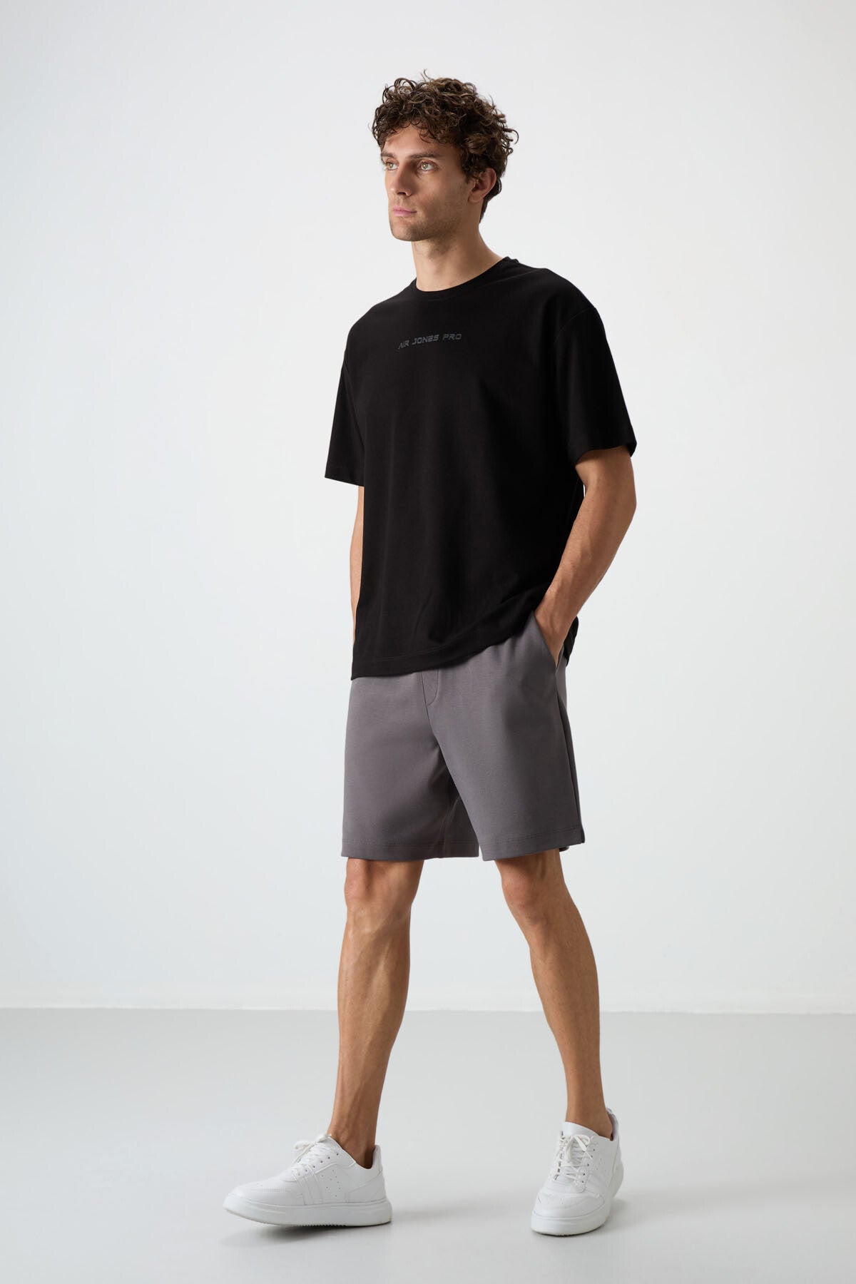 Dark Grey Cotton Thick Soft Textured Comfort Fit Basic Men's Shorts - 81274