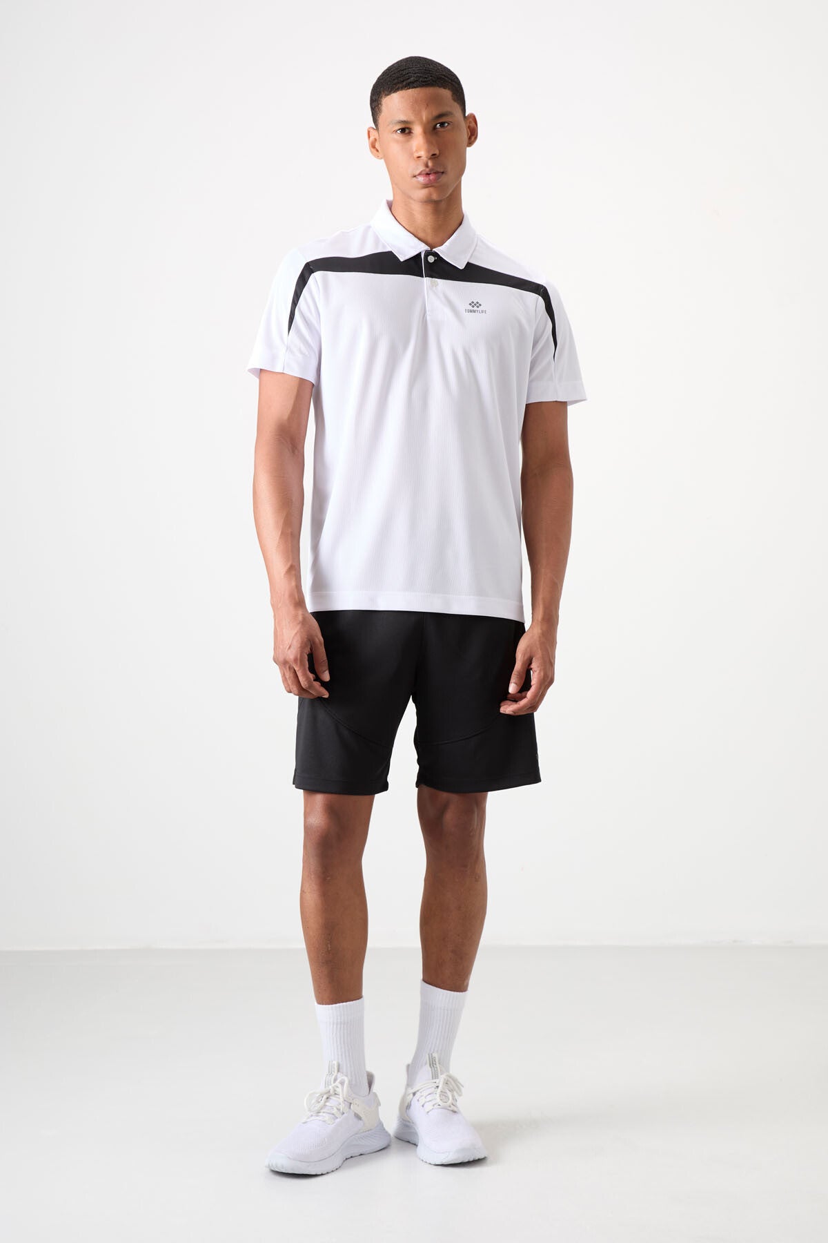 Black Polyester Thick Soft Comfort Fit Men's Shorts - 81271