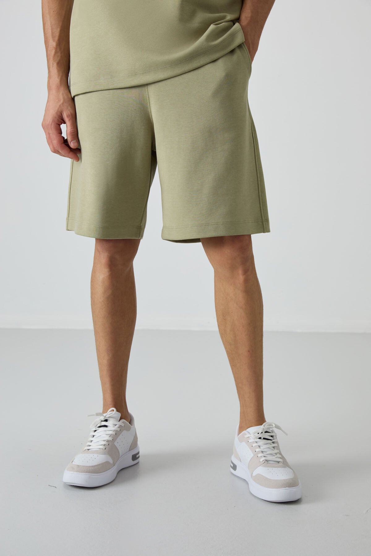 Oversize Fit Basic Men's Shorts Set - 85249