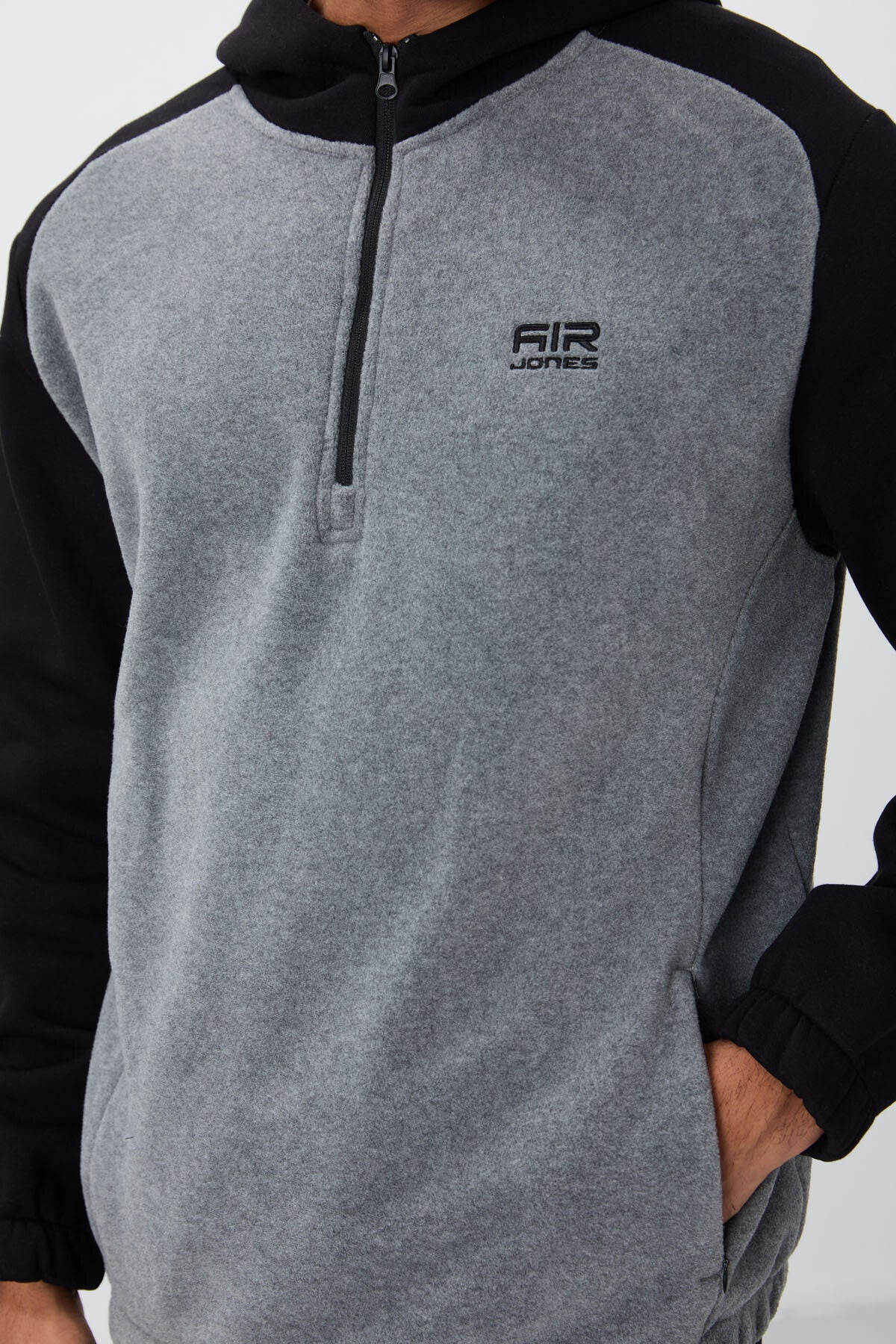 Ruby Gray Melange Standard Fit Polar Men's Sweatshirt - 88300