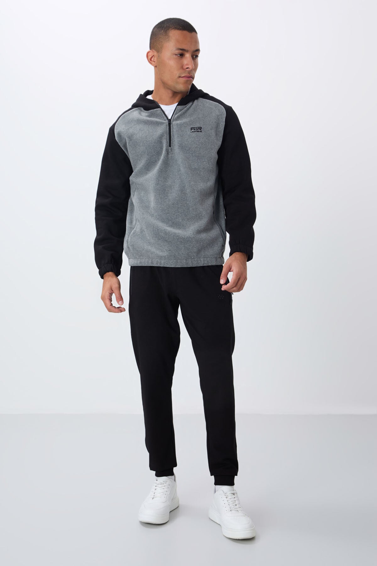 Ruby Gray Melange Standard Fit Polar Men's Sweatshirt - 88300