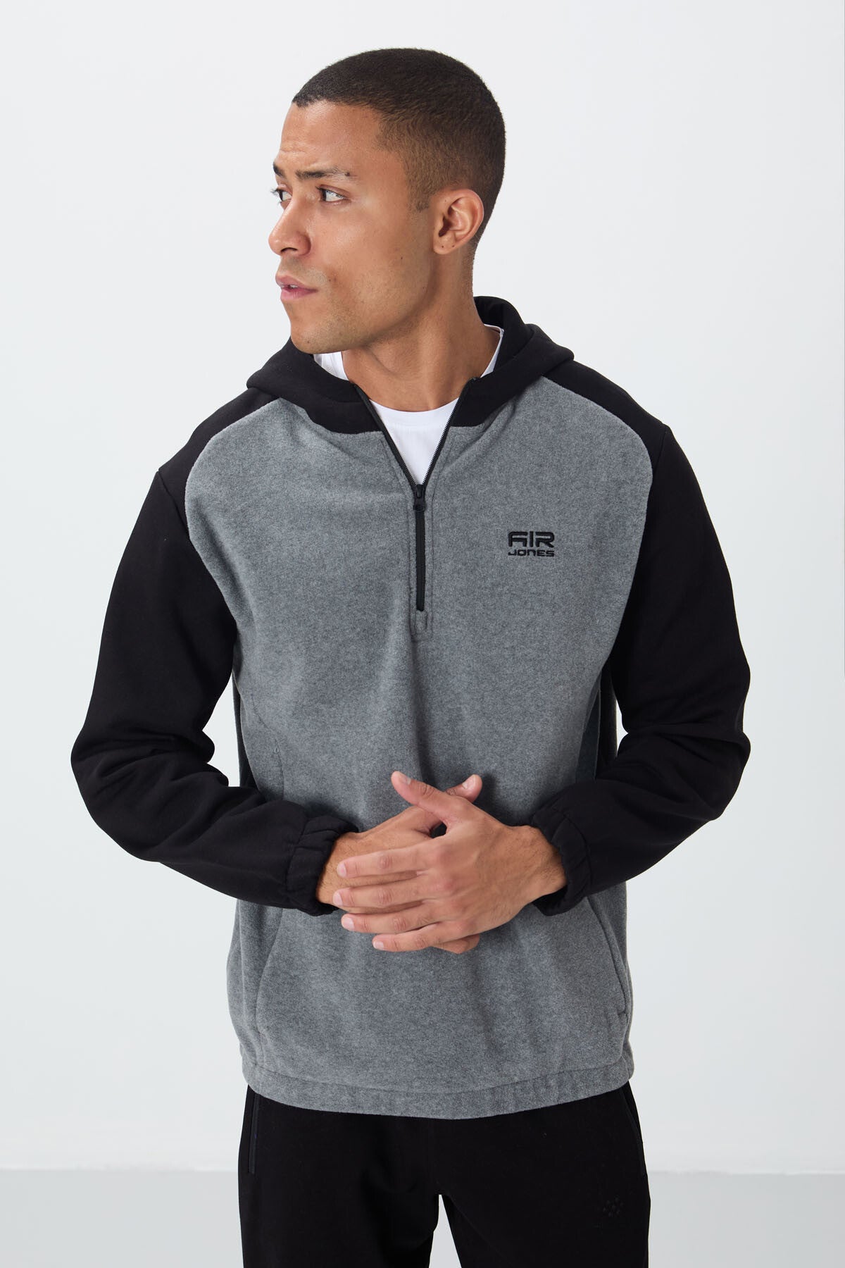 Ruby Gray Melange Standard Fit Polar Men's Sweatshirt - 88300