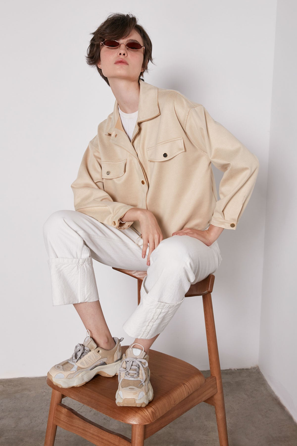 BLOUSE WITH STRING WAIST
