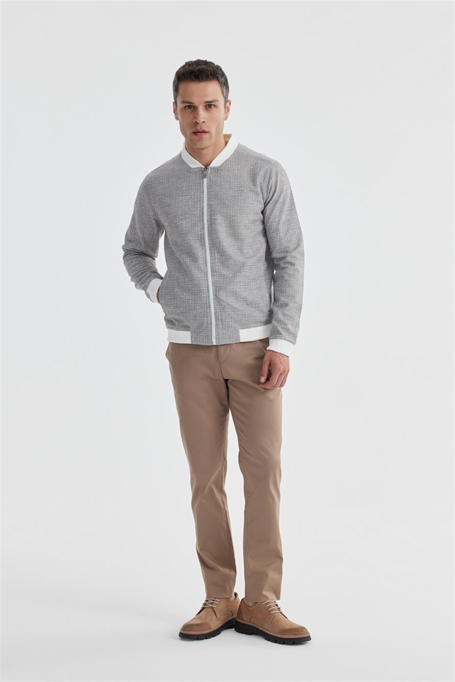 Slim Fit Mink Cotton College Seasonal Jacket