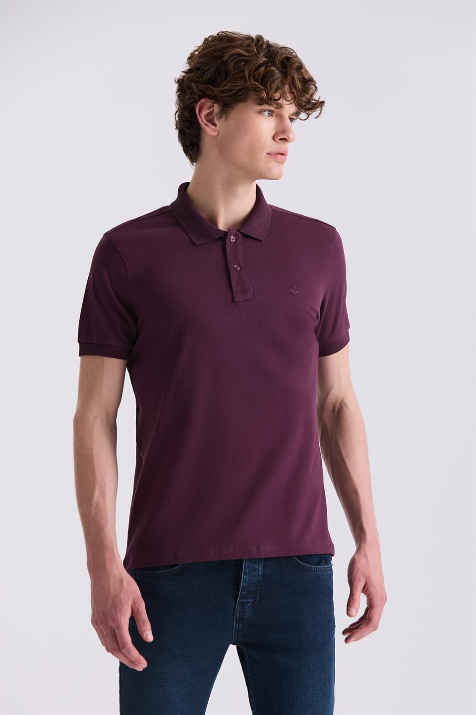 Slim Fit Polo Collar T Shirt