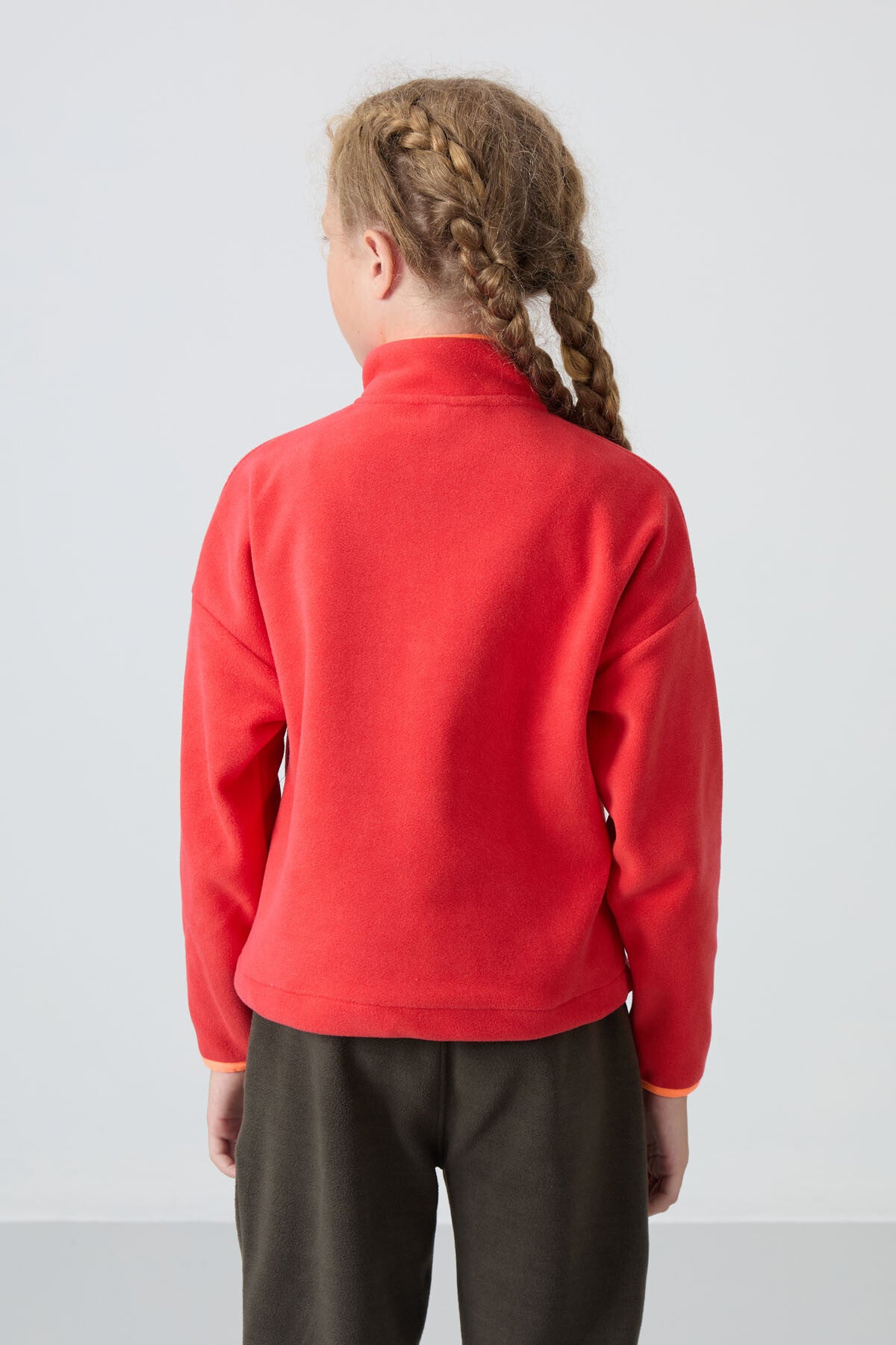 Fiesta Thick Soft Textured Standard Fit Embroidered Fleece Girls' Sweatshirt - 75151