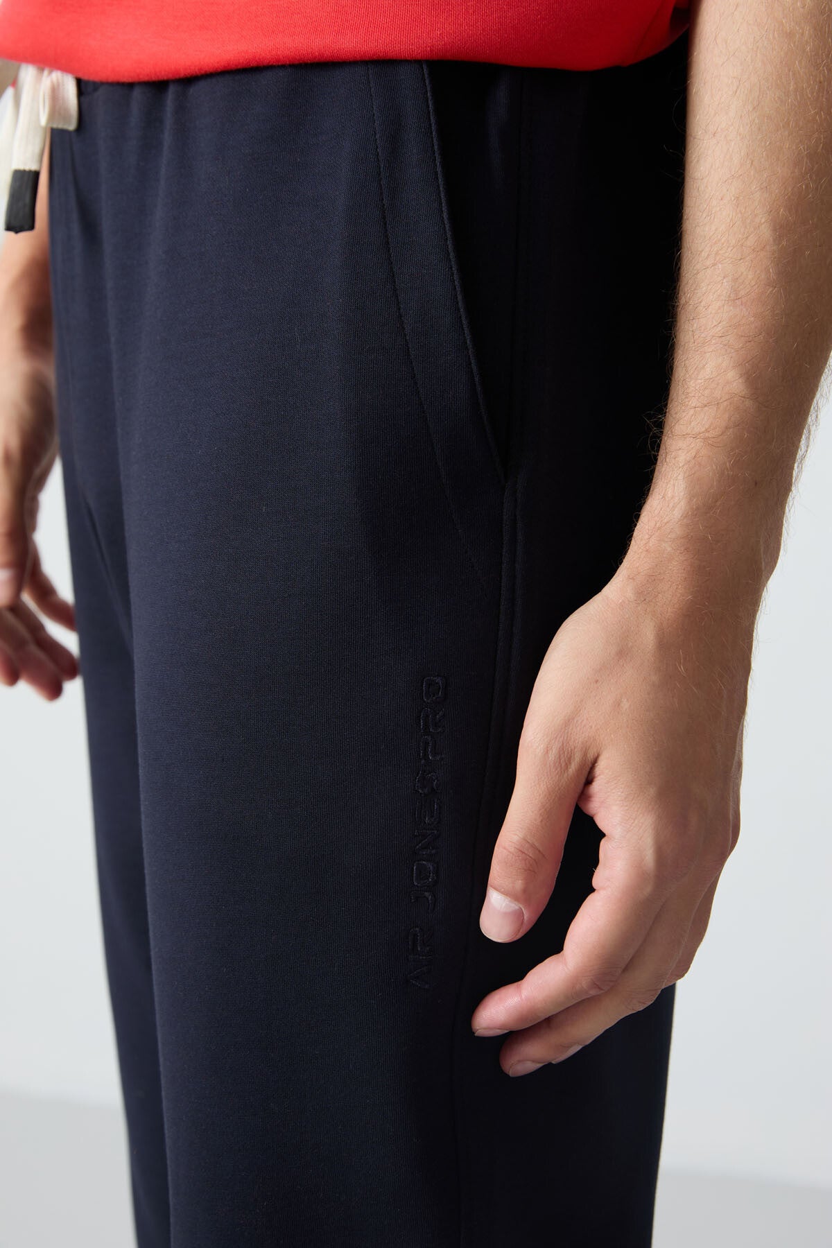 Fiesta Navy Blue Cotton Thick Soft Textured Oversize Fit Basic Men's Tracksuit Set - 85261