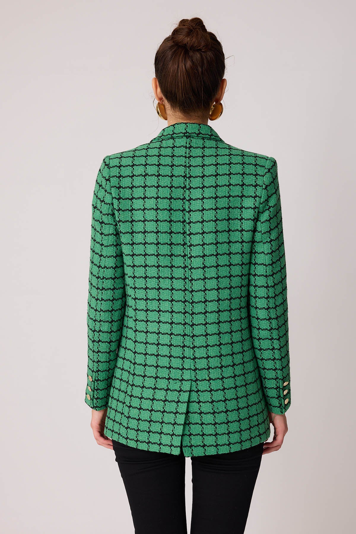 GOLD BUTTON PATTERNED JACKET