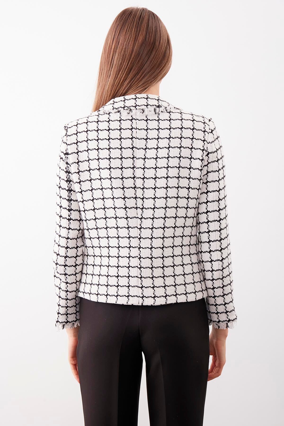 GOLD BUTTON PATTERNED CLASSY JACKET