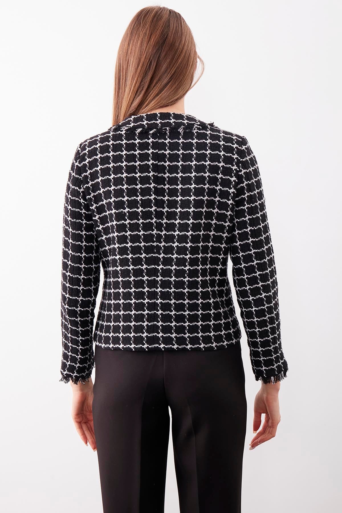 GOLD BUTTON PATTERNED CLASSY JACKET