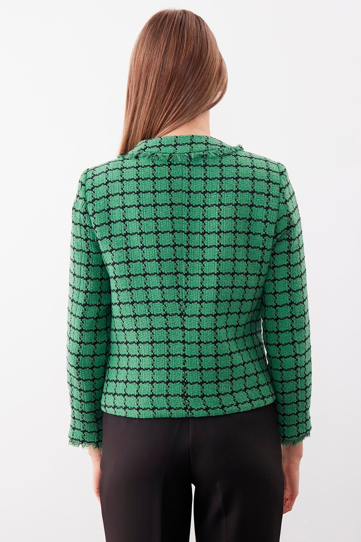 GOLD BUTTON PATTERNED CLASSY JACKET
