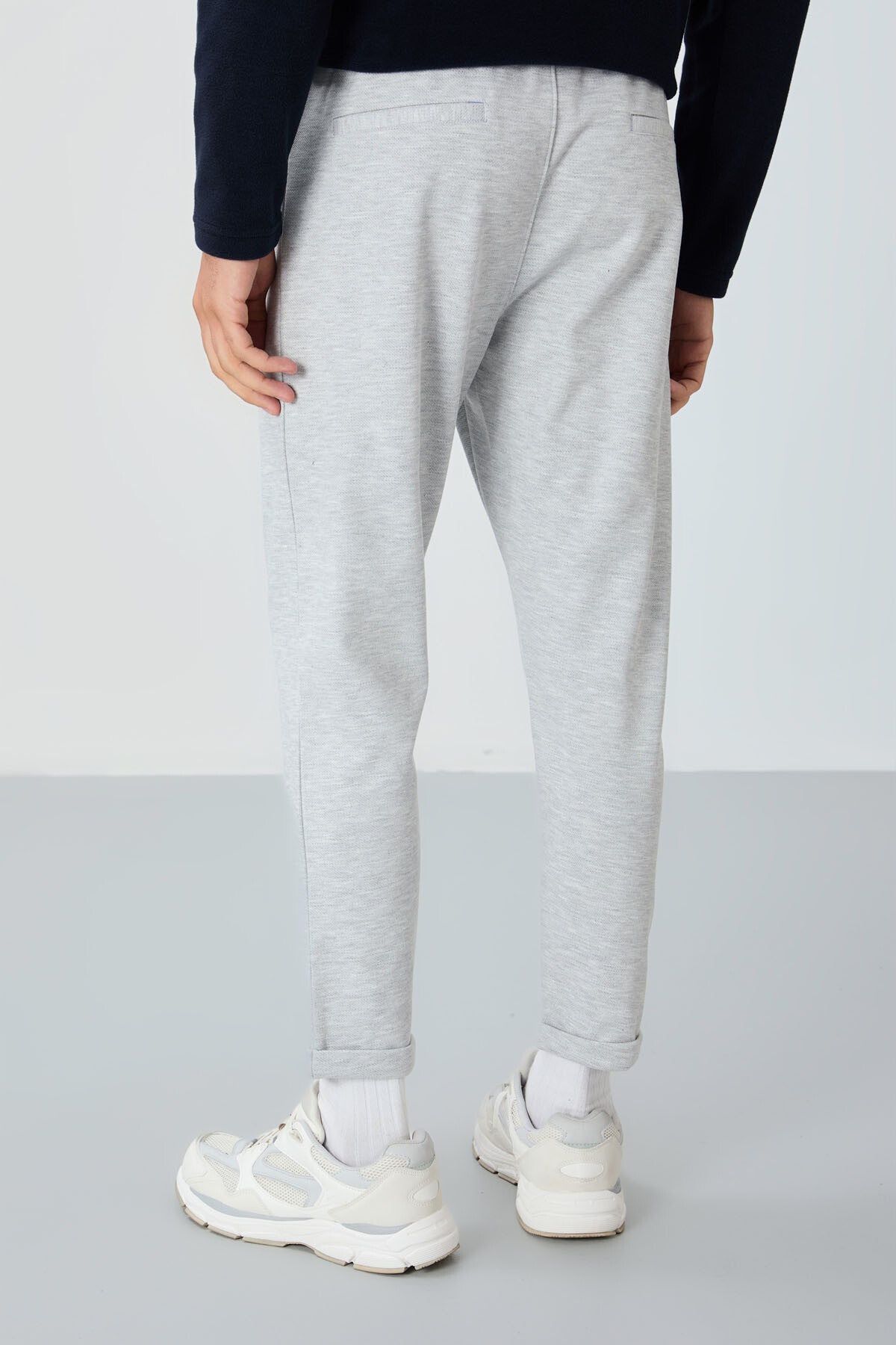 Textured Gray Surface Standard Fit Men's Tracksuit Bottom - 82154