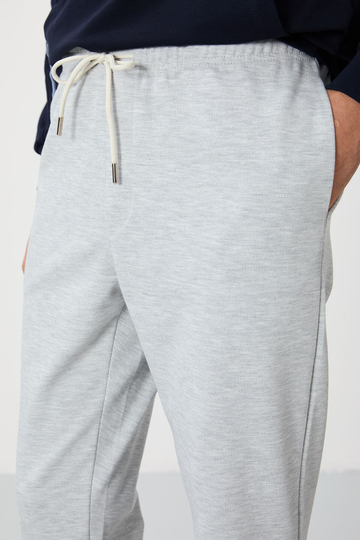 Textured Gray Surface Standard Fit Men's Tracksuit Bottom - 82156