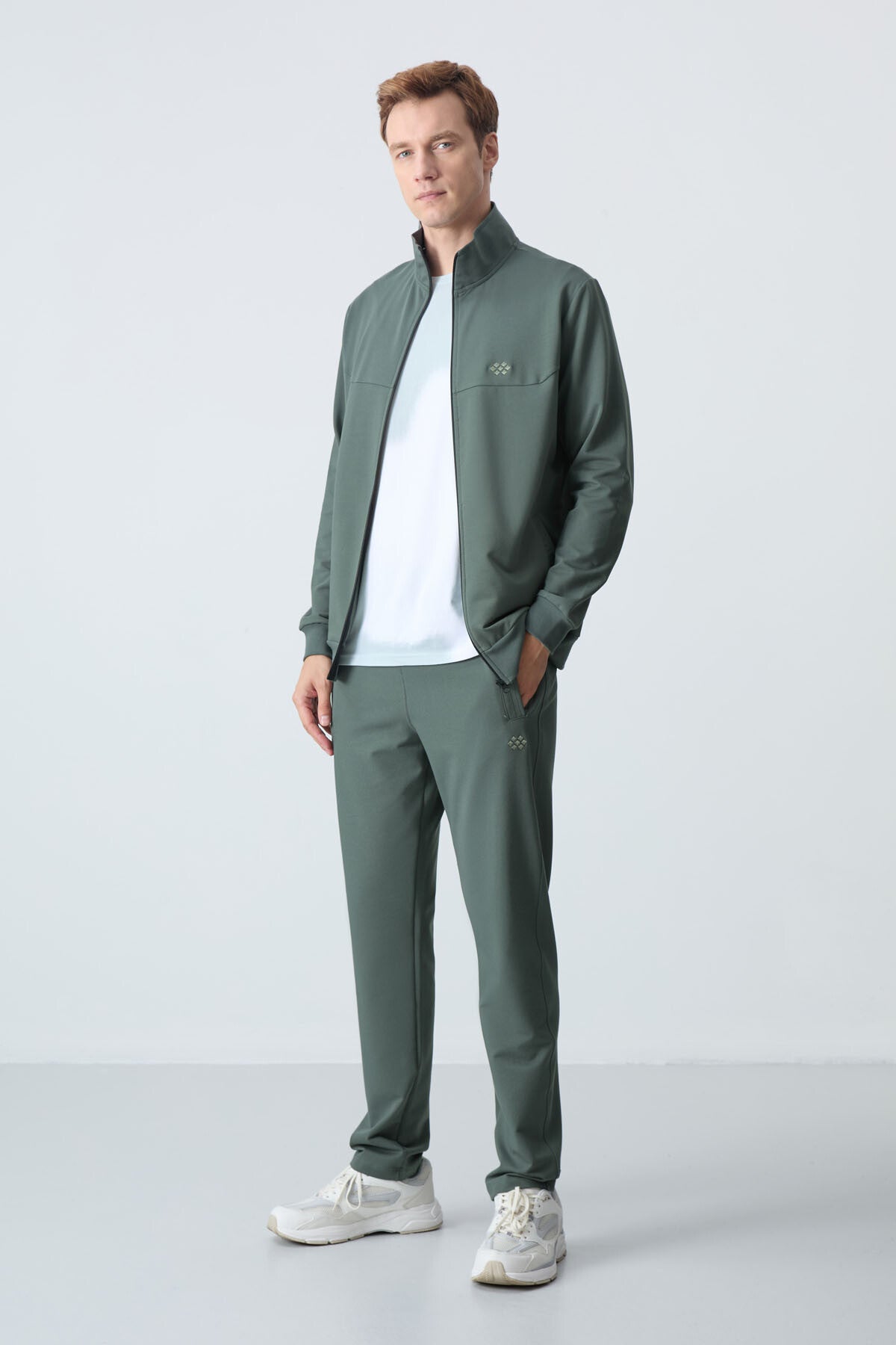 Cotton Thick Soft Textured Comfort Fit Basic Men's Tracksuit Set - 85260
