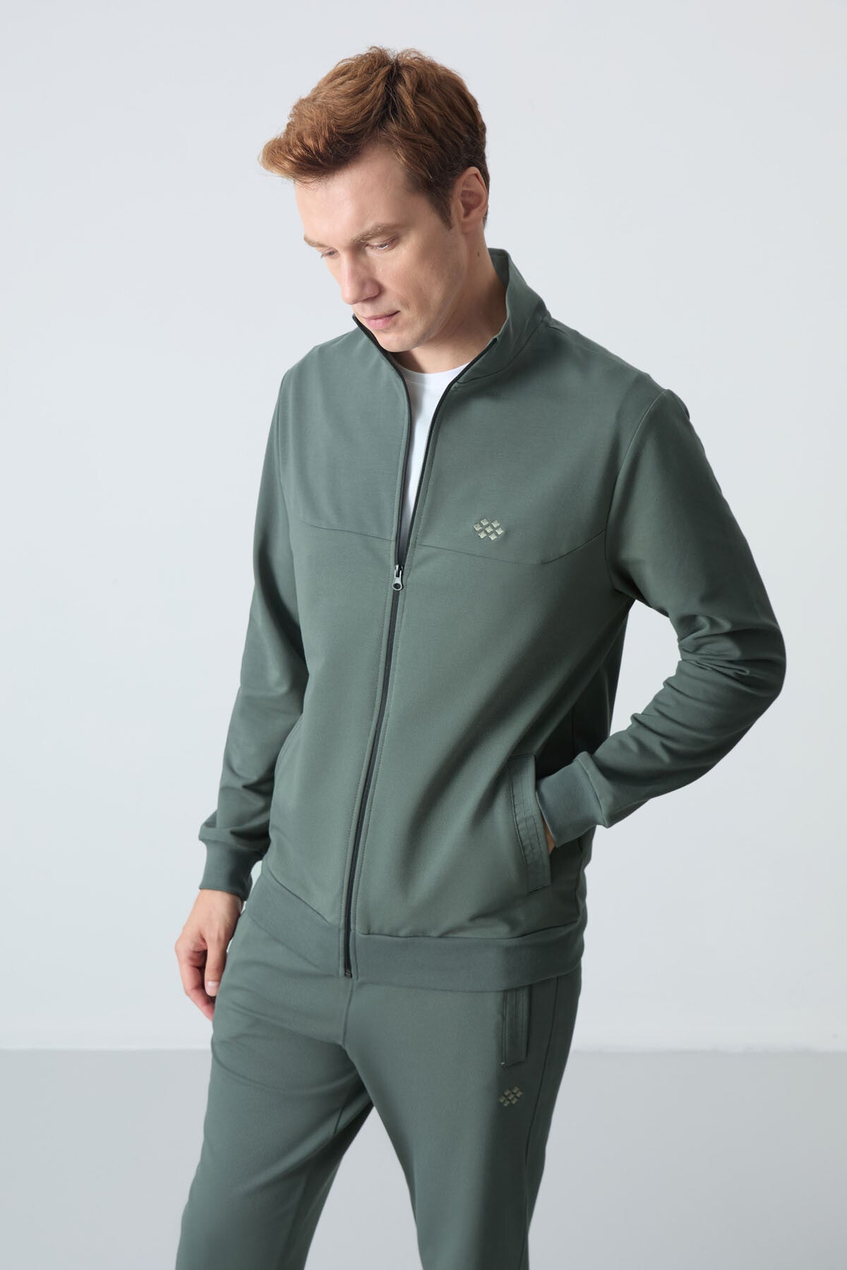 Cotton Thick Soft Textured Comfort Fit Basic Men's Tracksuit Set - 85260