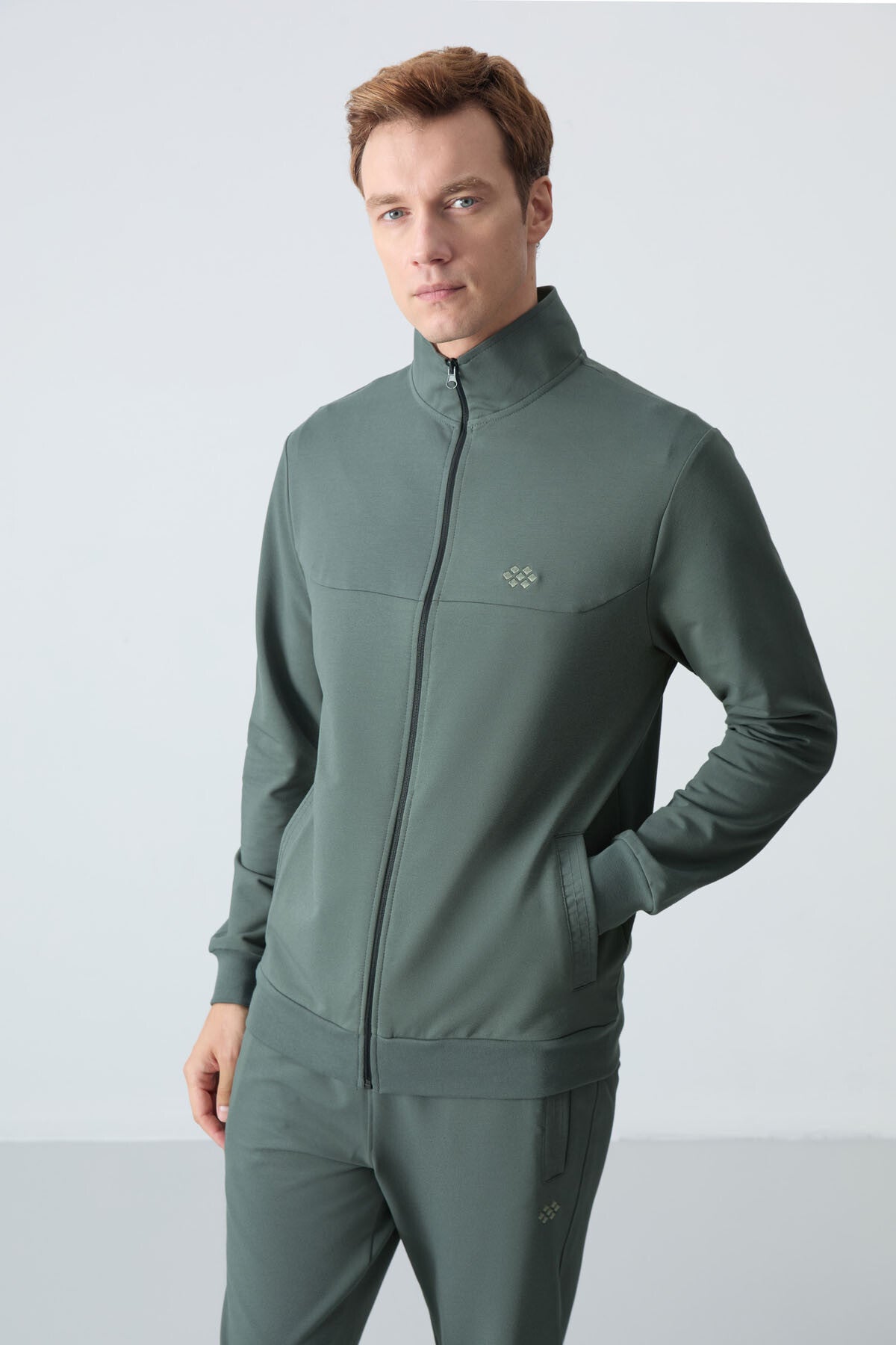 Cotton Thick Soft Textured Comfort Fit Basic Men's Tracksuit Set - 85260