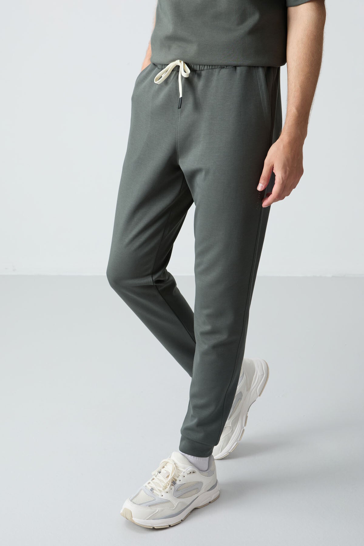 Cotton Right Thick Soft Textured Oversize Fit Basic Men's Tracksuit Set - 85261