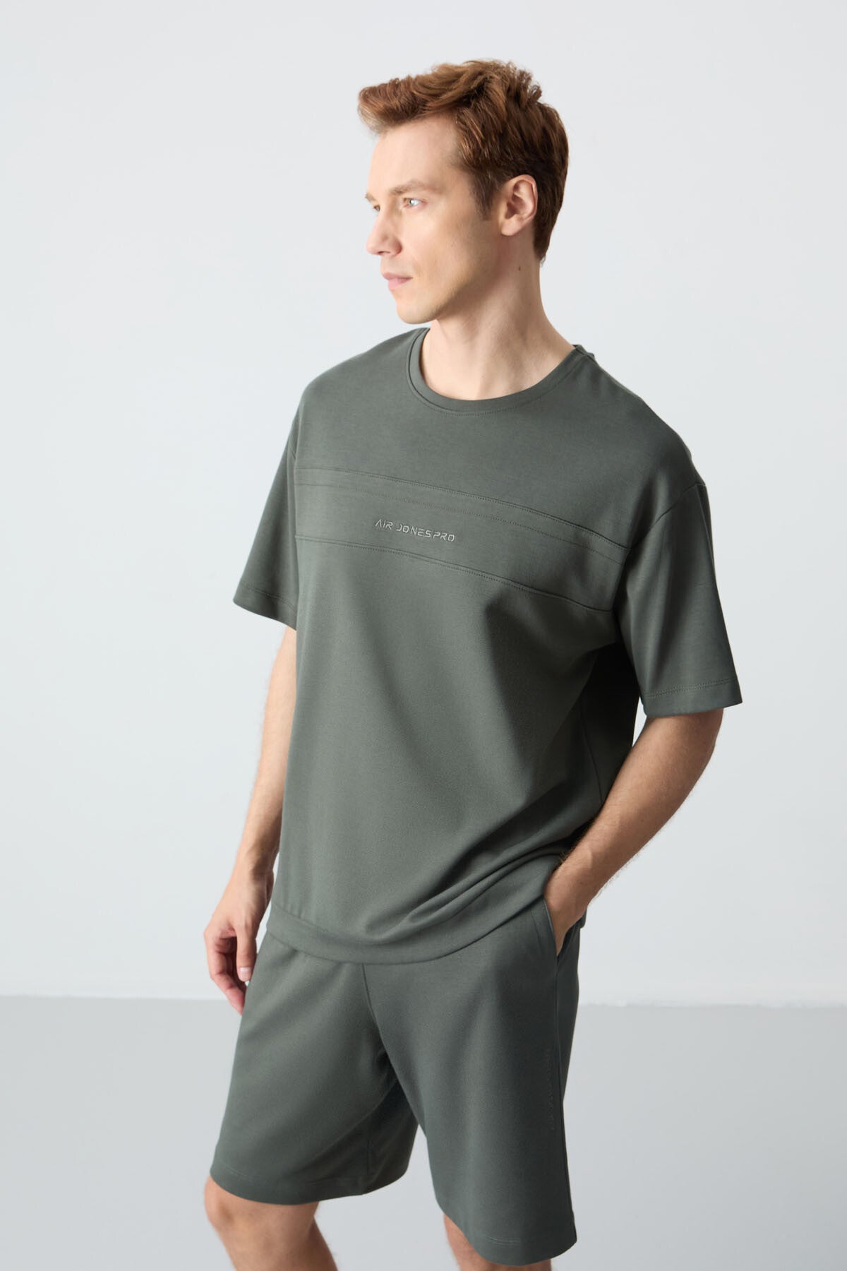 Cotton Thick Soft Textured Oversize Fit Basic Men's Shorts Set - 85257
