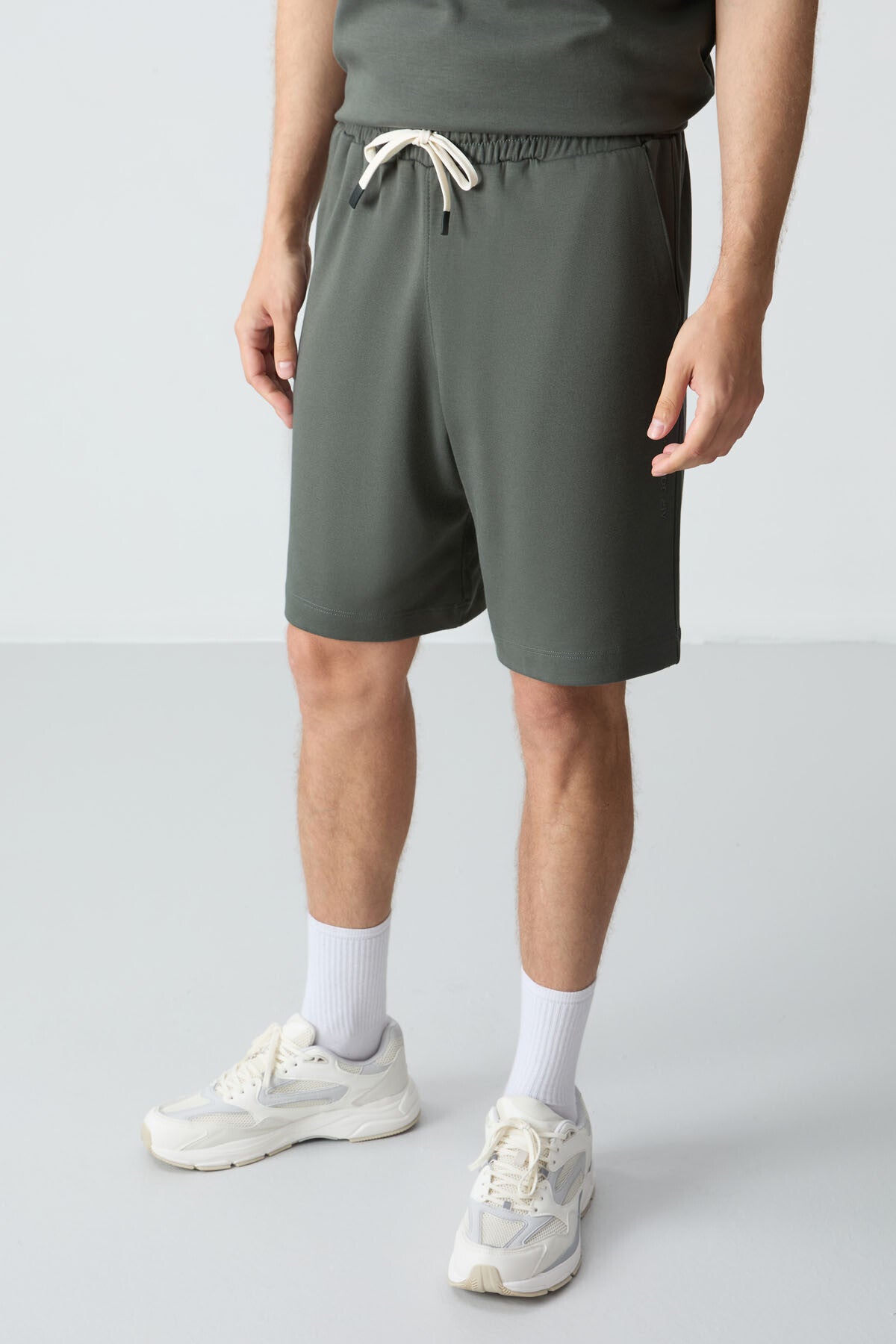 Cotton Thick Soft Textured Oversize Fit Basic Men's Shorts Set - 85257