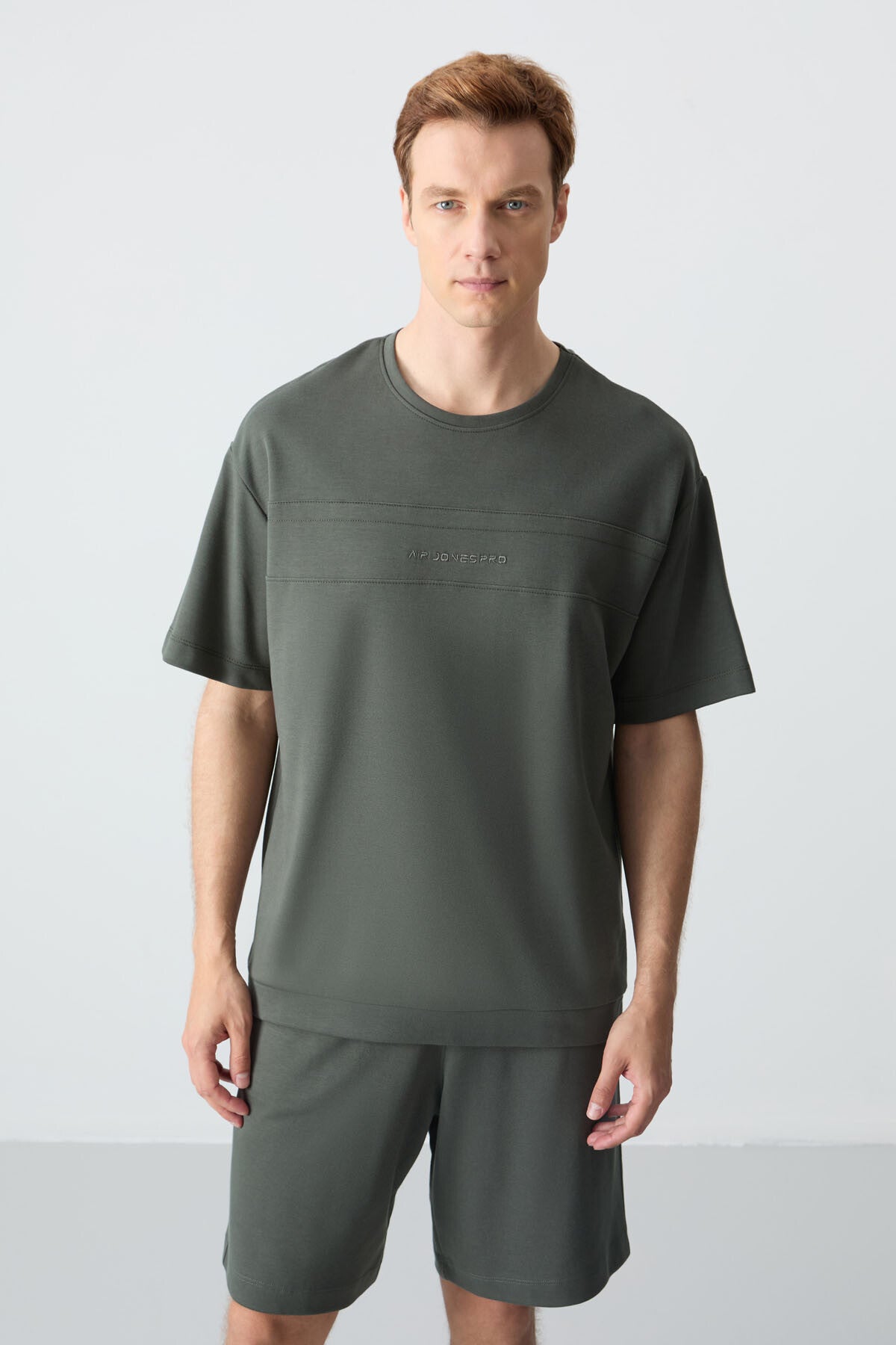 Cotton Thick Soft Textured Oversize Fit Basic Men's Shorts Set - 85257