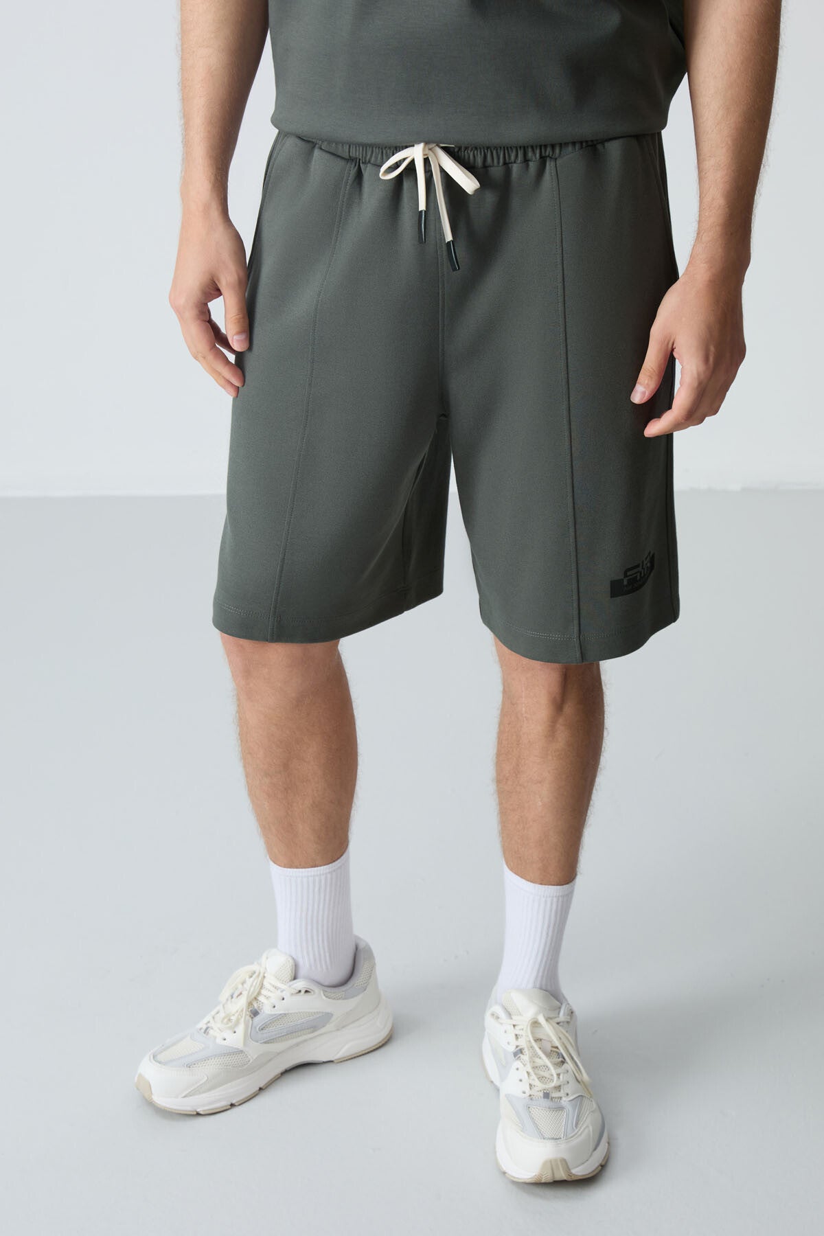 Cotton Thick Soft Textured Oversize Fit Basic Men's Shorts Set - 85259
