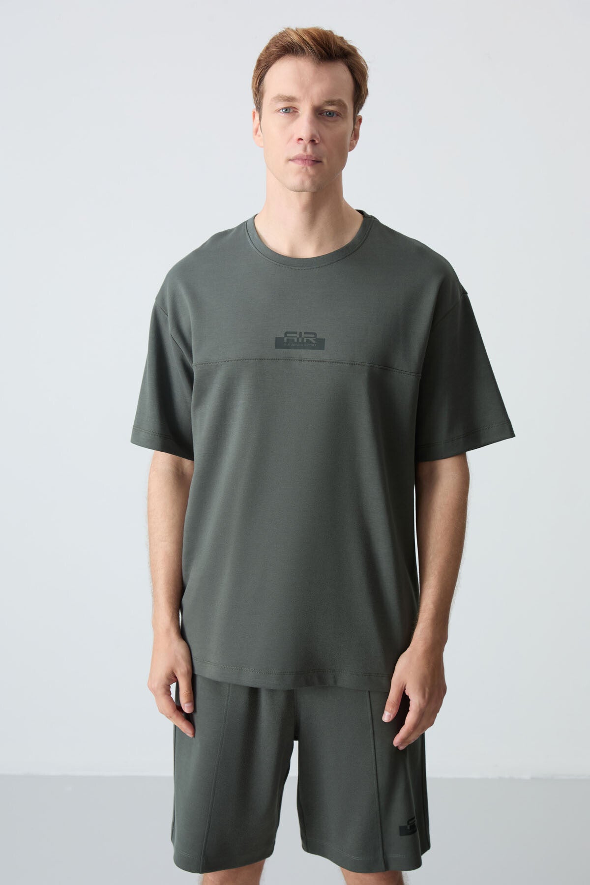 Cotton Thick Soft Textured Oversize Fit Basic Men's Shorts Set - 85259