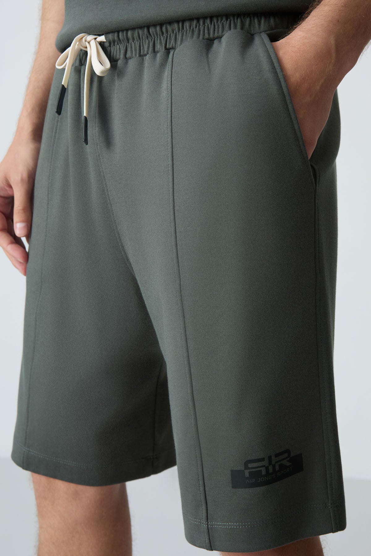 Cotton Thick Soft Textured Oversize Fit Basic Men's Shorts Set - 85259