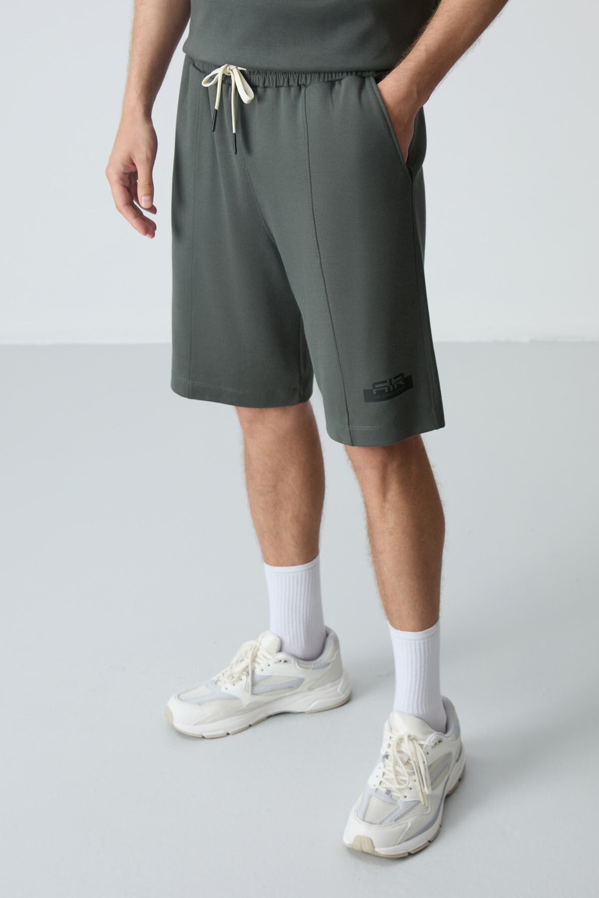 Cotton Thick Soft Textured Oversize Fit Basic Men's Shorts Set - 85259