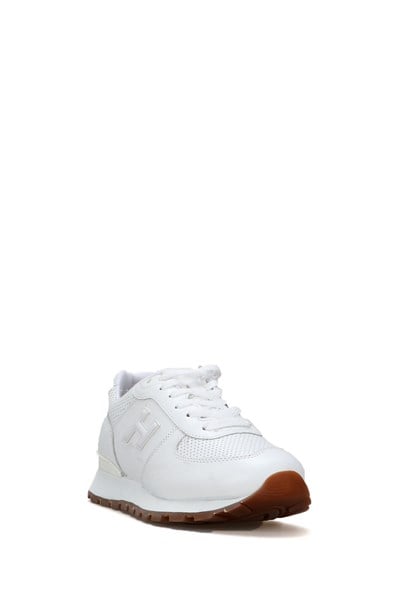 Peruvian Genuine Leather White Crepe Women's Sports Shoes