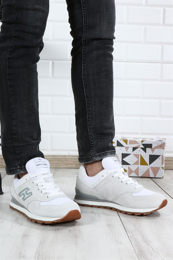 Chile Genuine Leather White Puru Krep Men's Sports Shoes