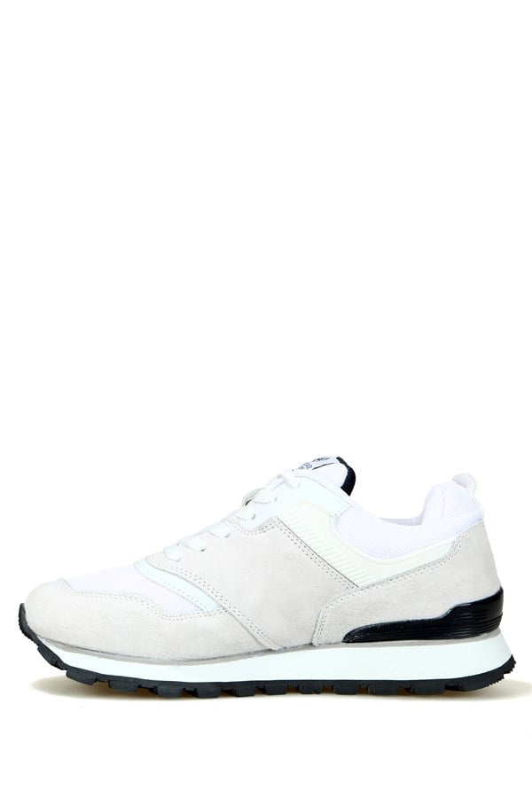Uruguay True Leather White Purple Lacivert Sports Shoes For Women