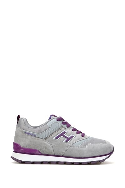 Uruguay Genuine Leather Cement Purple Women's Sports Shoes